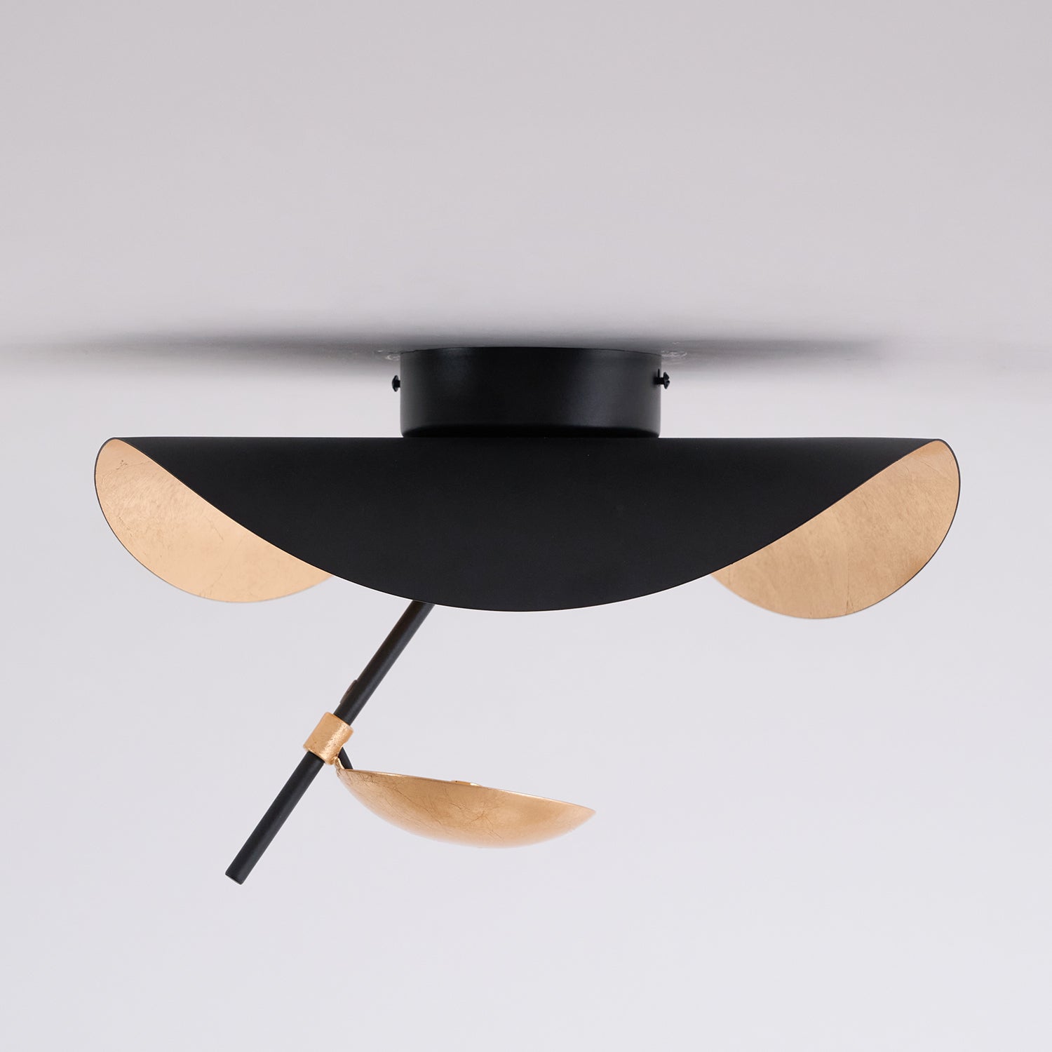 Sol Ceiling Lamp Curved Shade and Gold Interior-Neutral Decor