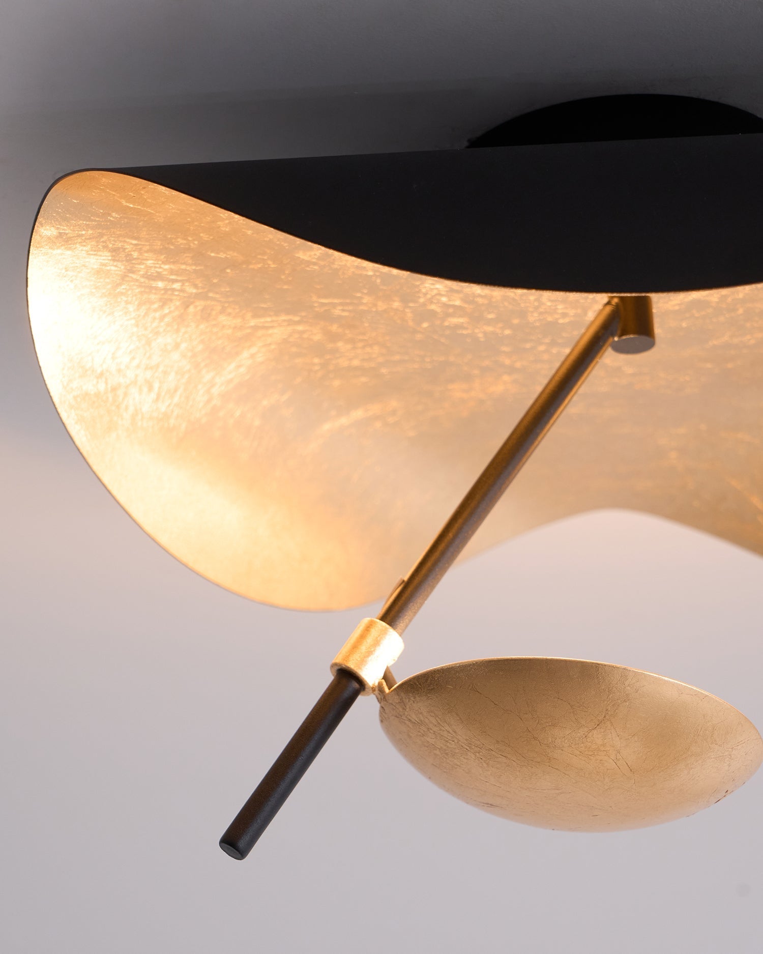 Sol Ceiling Lamp Curved Shade and Gold Interior-Neutral Decor