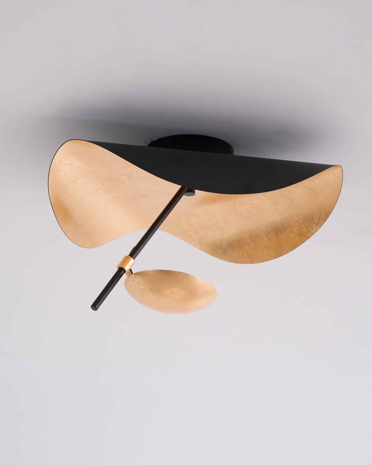 Sol Ceiling Lamp Curved Shade and Gold Interior-Neutral Decor