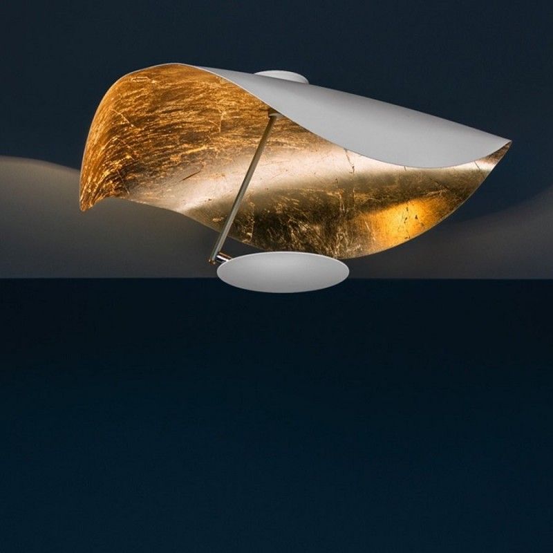 Sol Ceiling Lamp Curved Shade and Gold Interior-Neutral Decor