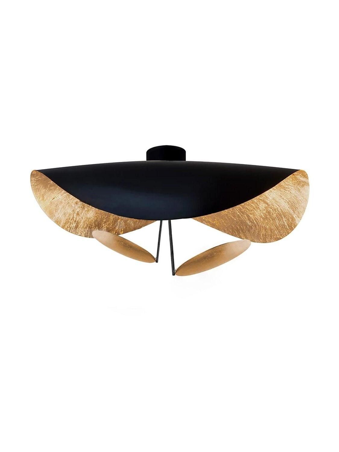 Sol Ceiling Lamp Curved Shade and Gold Interior-Neutral Decor