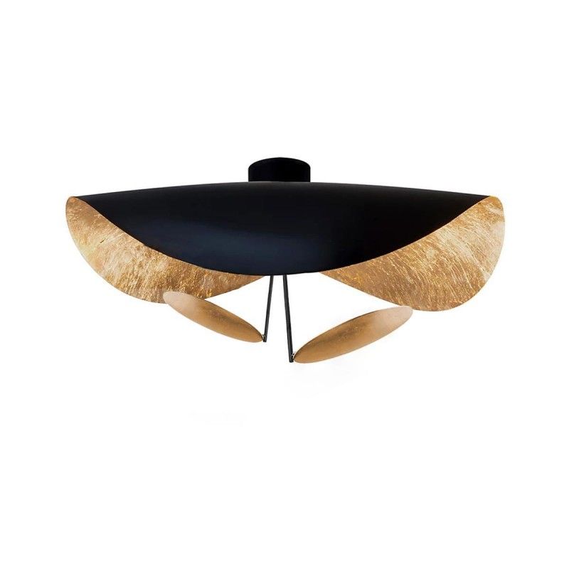 Sol Ceiling Lamp Curved Shade and Gold Interior-Neutral Decor