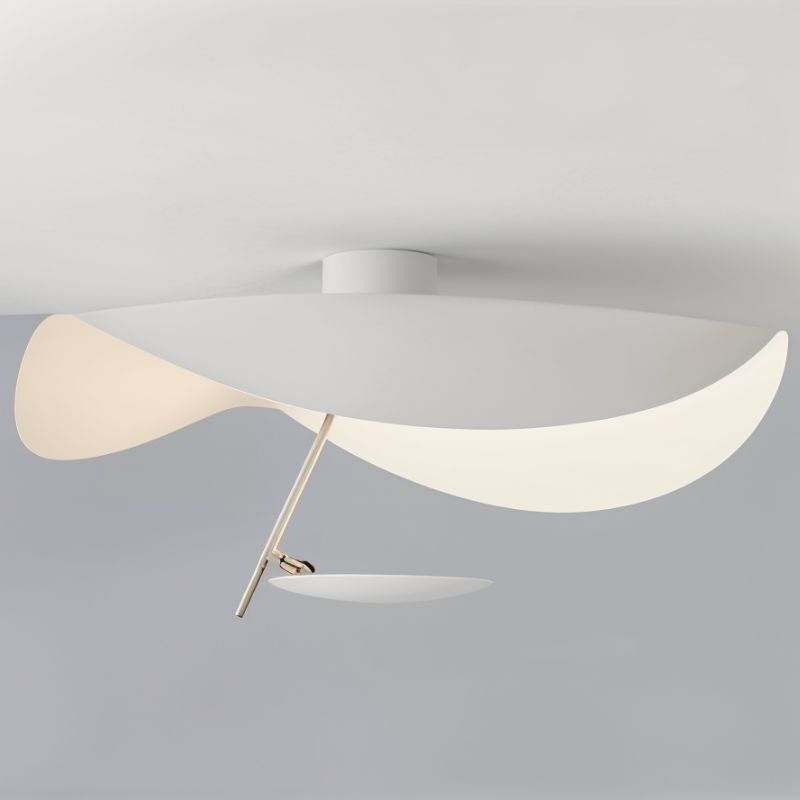 Sol Ceiling Lamp Curved Shade and Gold Interior-Neutral Decor