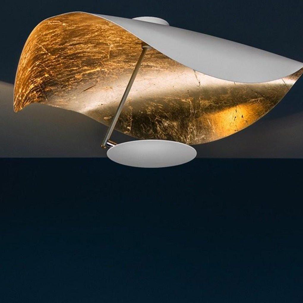 Sol Ceiling Lamp Curved Shade and Gold Interior-Neutral Decor