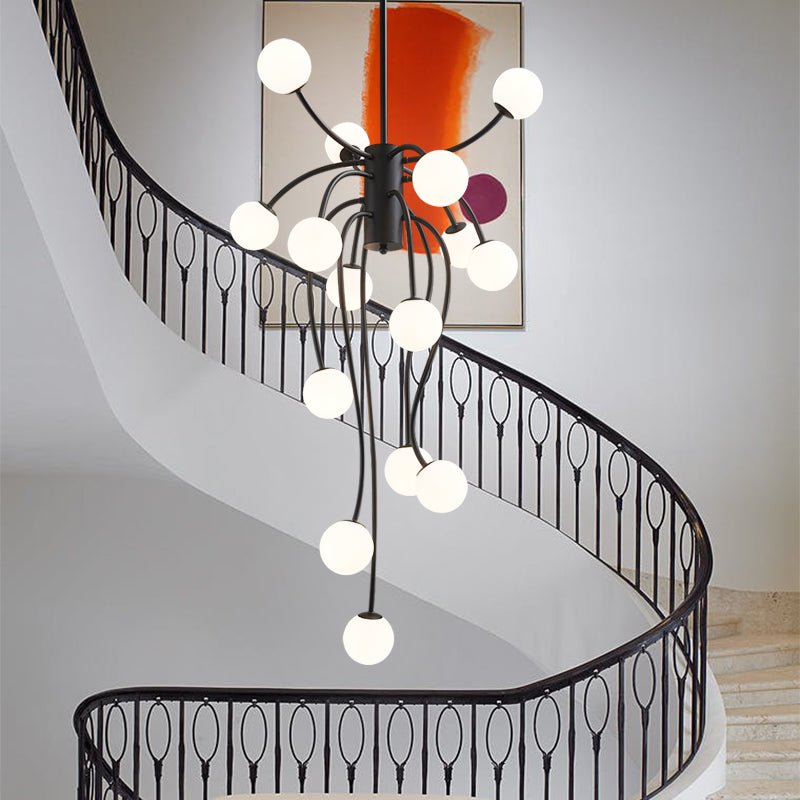 Astralyn Brass Globe Chandelier-Neutral Decor