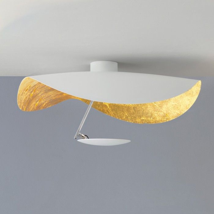 Sol Ceiling Lamp Curved Shade and Gold Interior-Neutral Decor