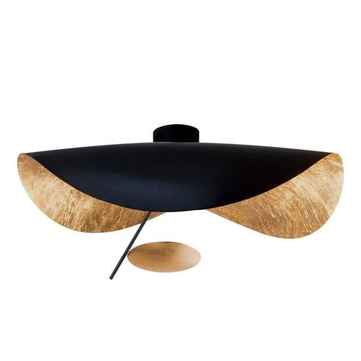 Sol Ceiling Lamp Curved Shade and Gold Interior-Neutral Decor
