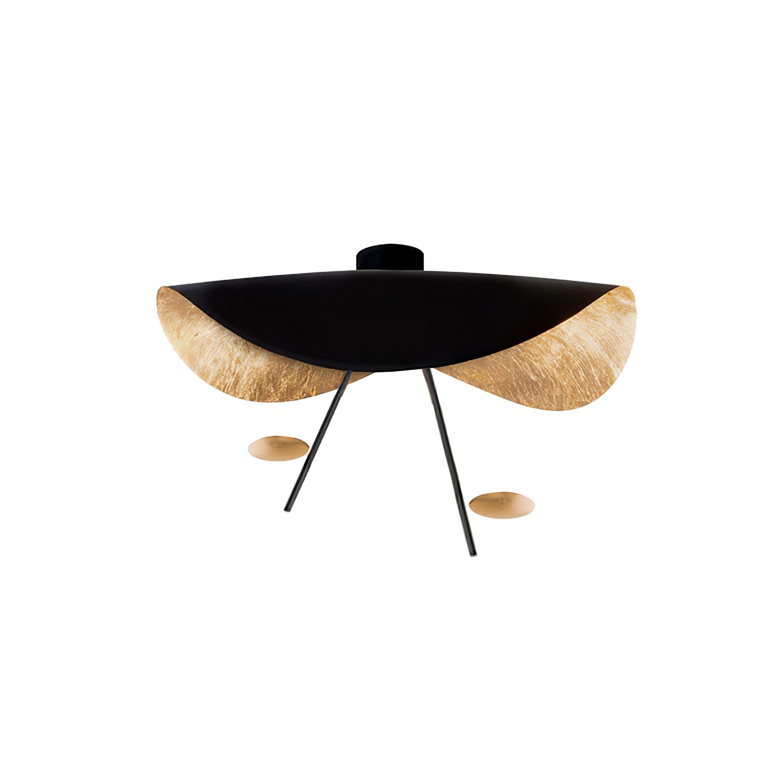 Sol Ceiling Lamp Curved Shade and Gold Interior-Neutral Decor