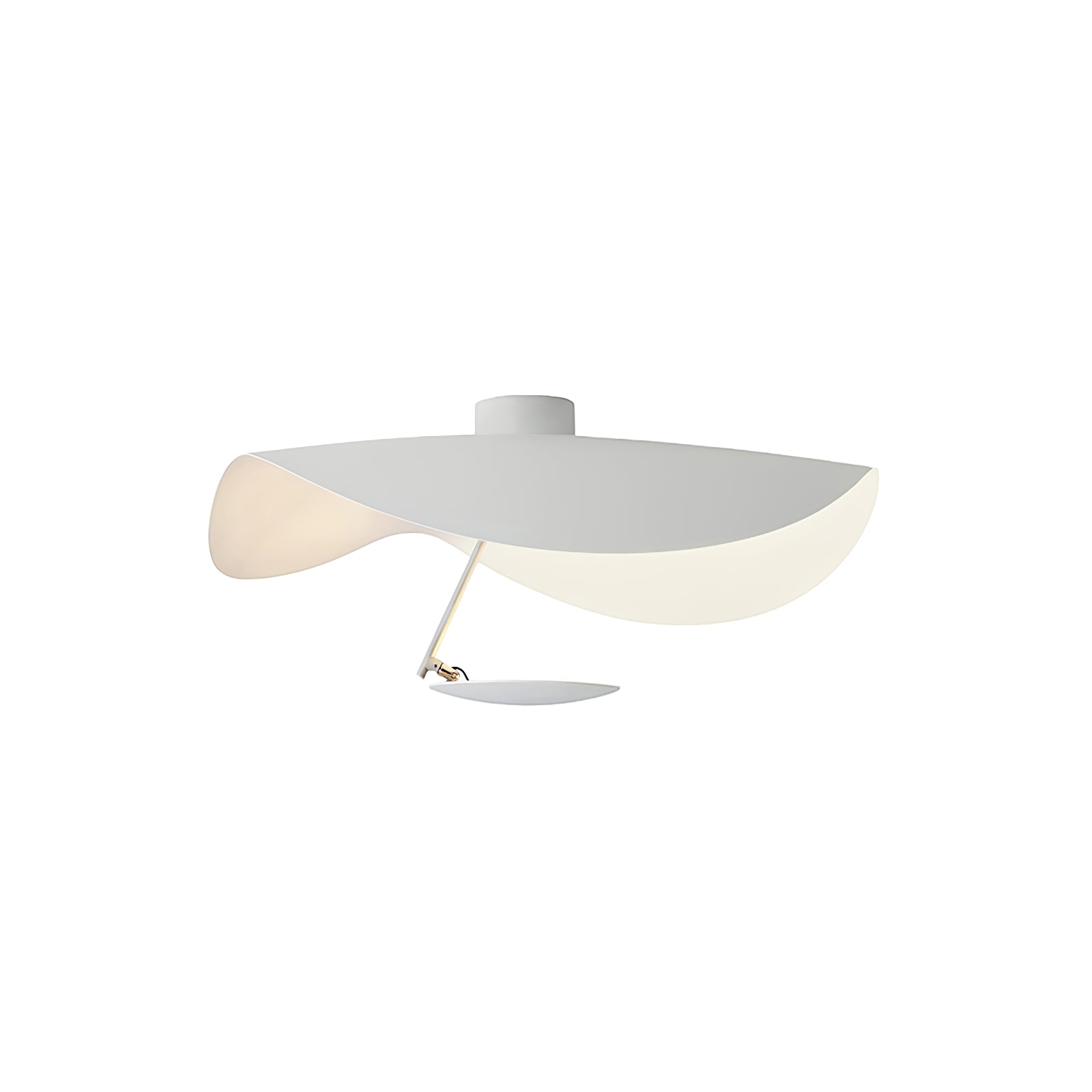 Sol Ceiling Lamp Curved Shade and Gold Interior-Neutral Decor