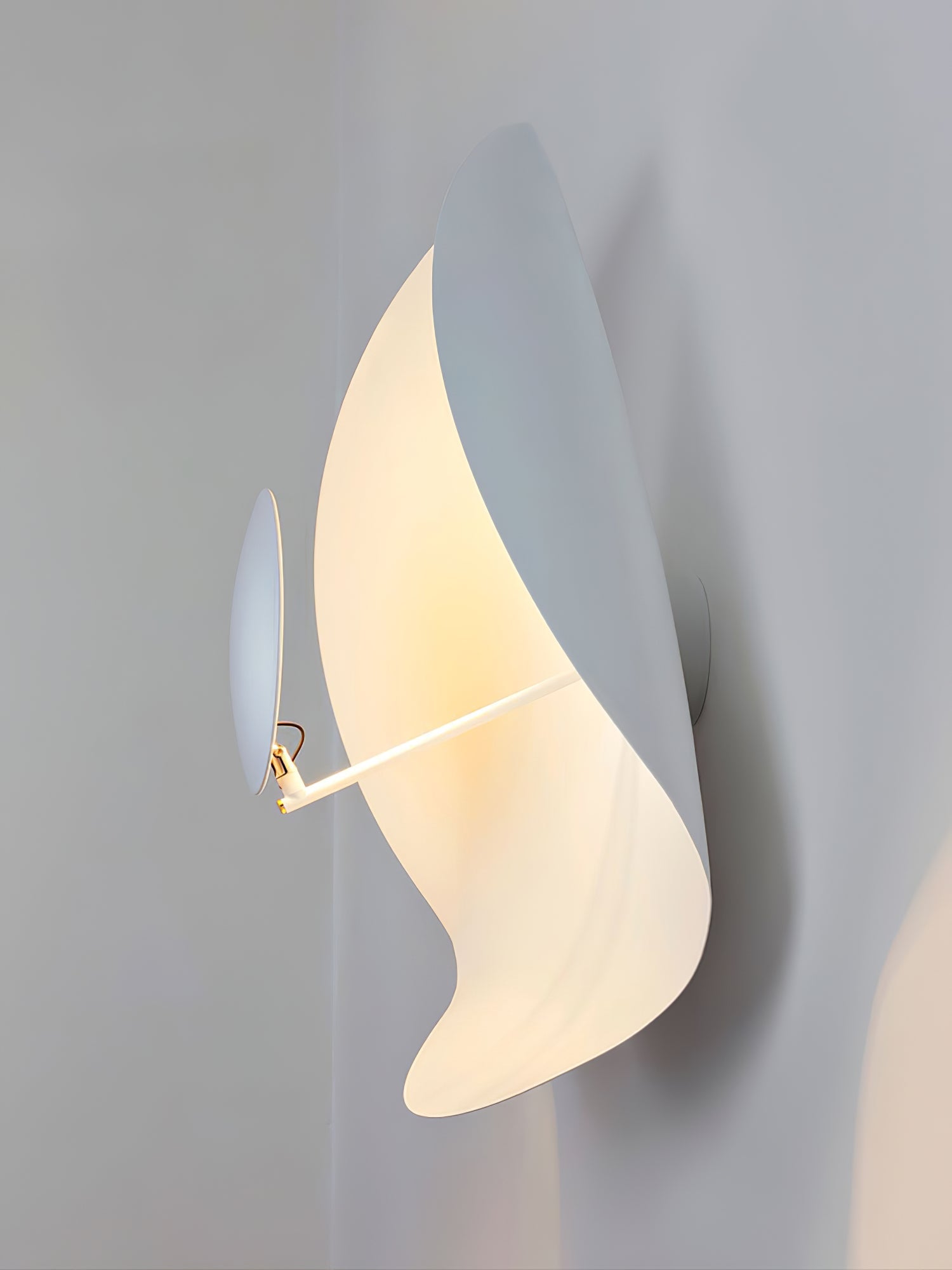 Sol Ceiling Lamp Curved Shade and Gold Interior-Neutral Decor