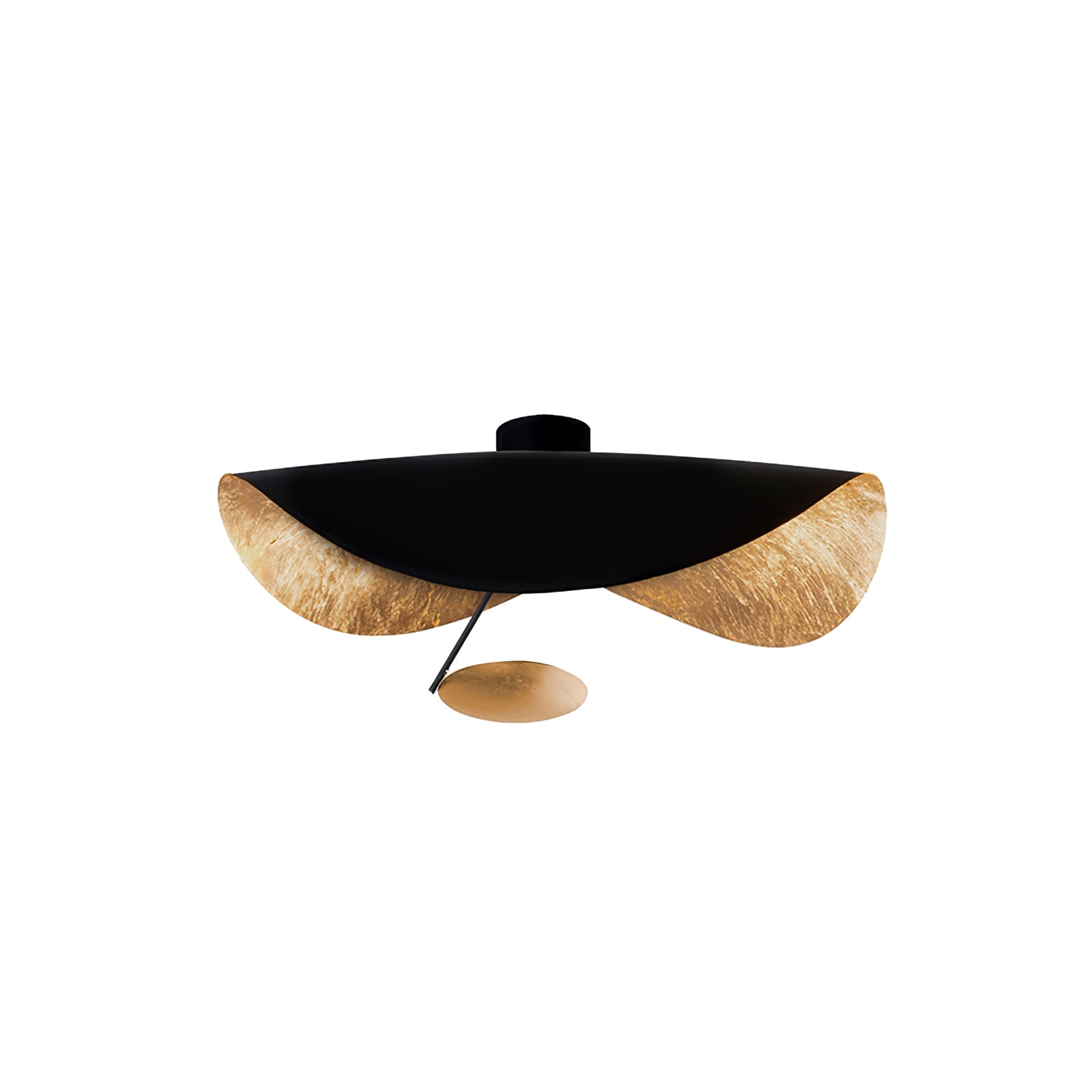 Sol Ceiling Lamp Curved Shade and Gold Interior-Neutral Decor