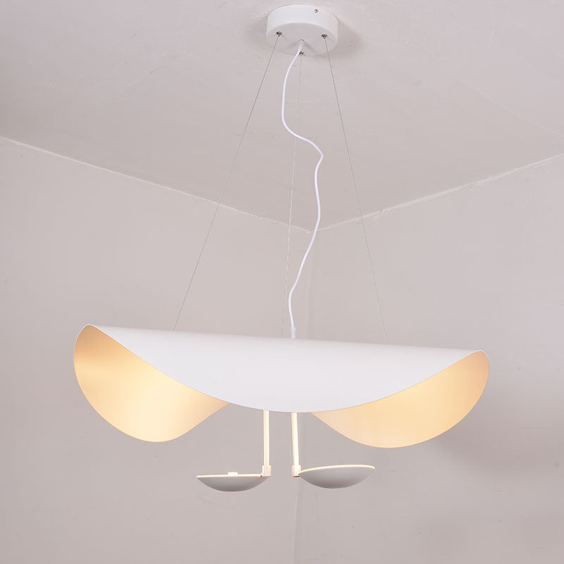 Lustra Pendant Lamp Black Gold Curved Shade-Neutral Decor