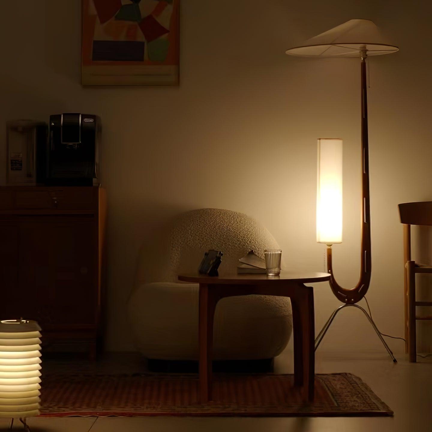 Novael Fabric Scandinavian Floor Lamp-Neutral Decor