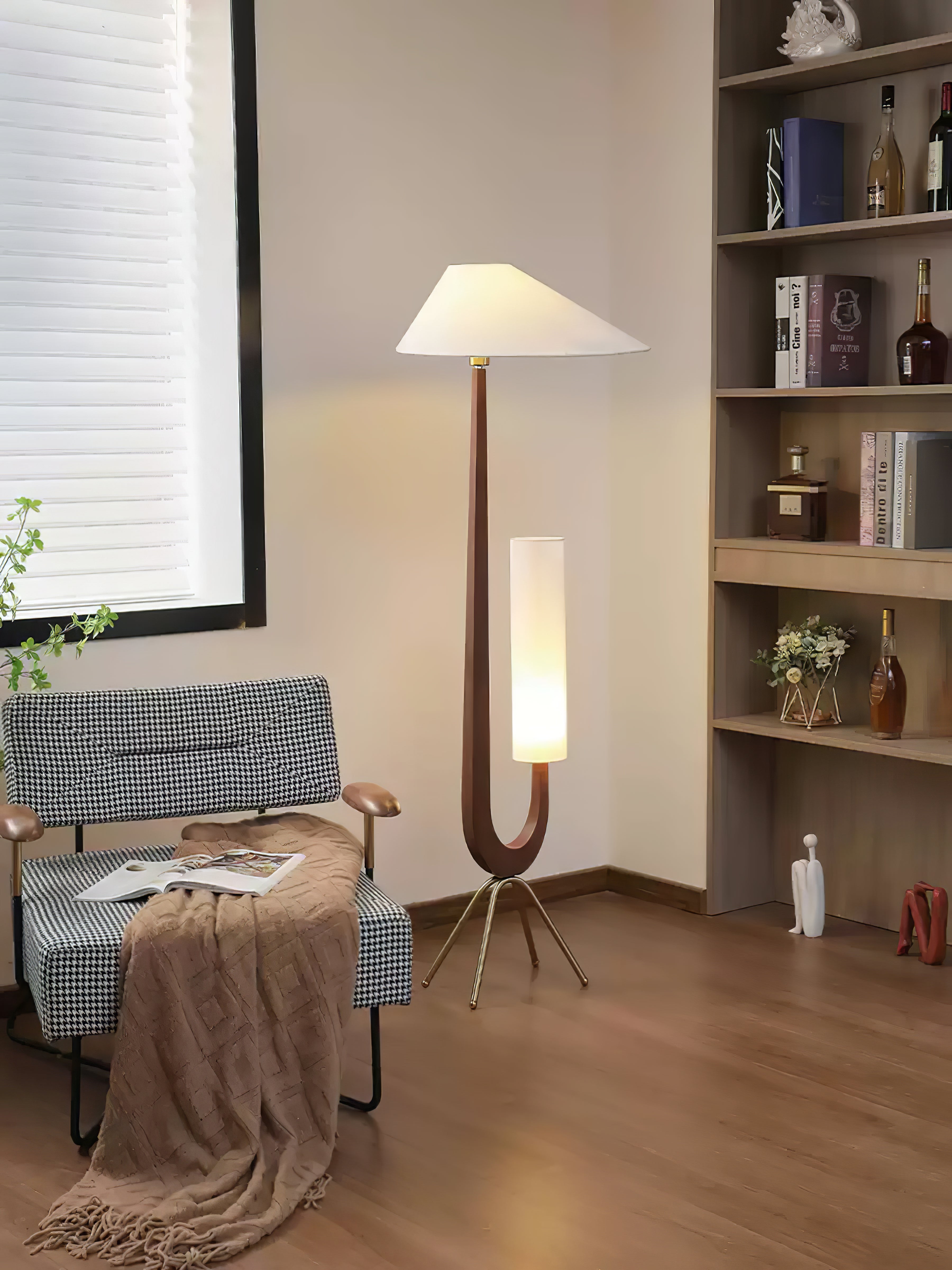 Novael Fabric Scandinavian Floor Lamp-Neutral Decor