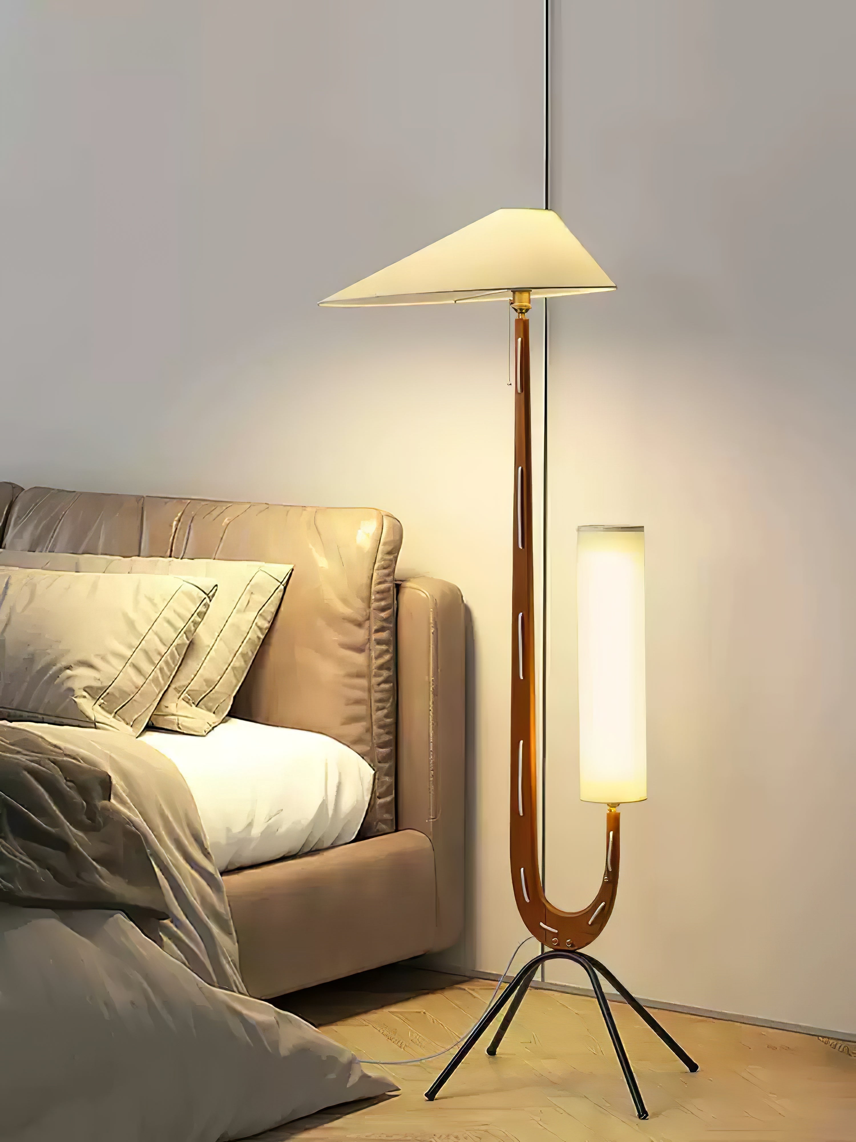 Novael Fabric Scandinavian Floor Lamp-Neutral Decor