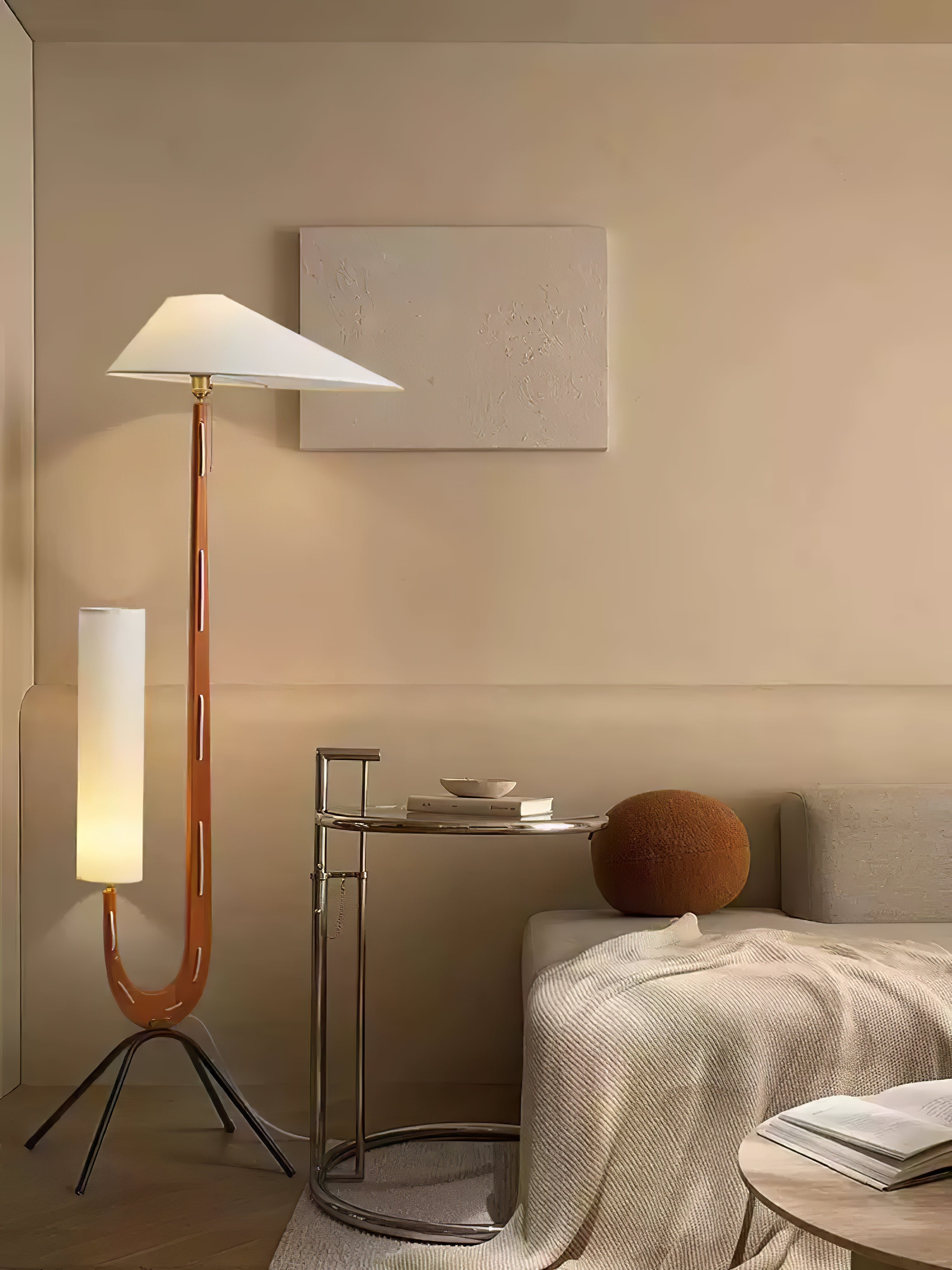 Novael Fabric Scandinavian Floor Lamp-Neutral Decor