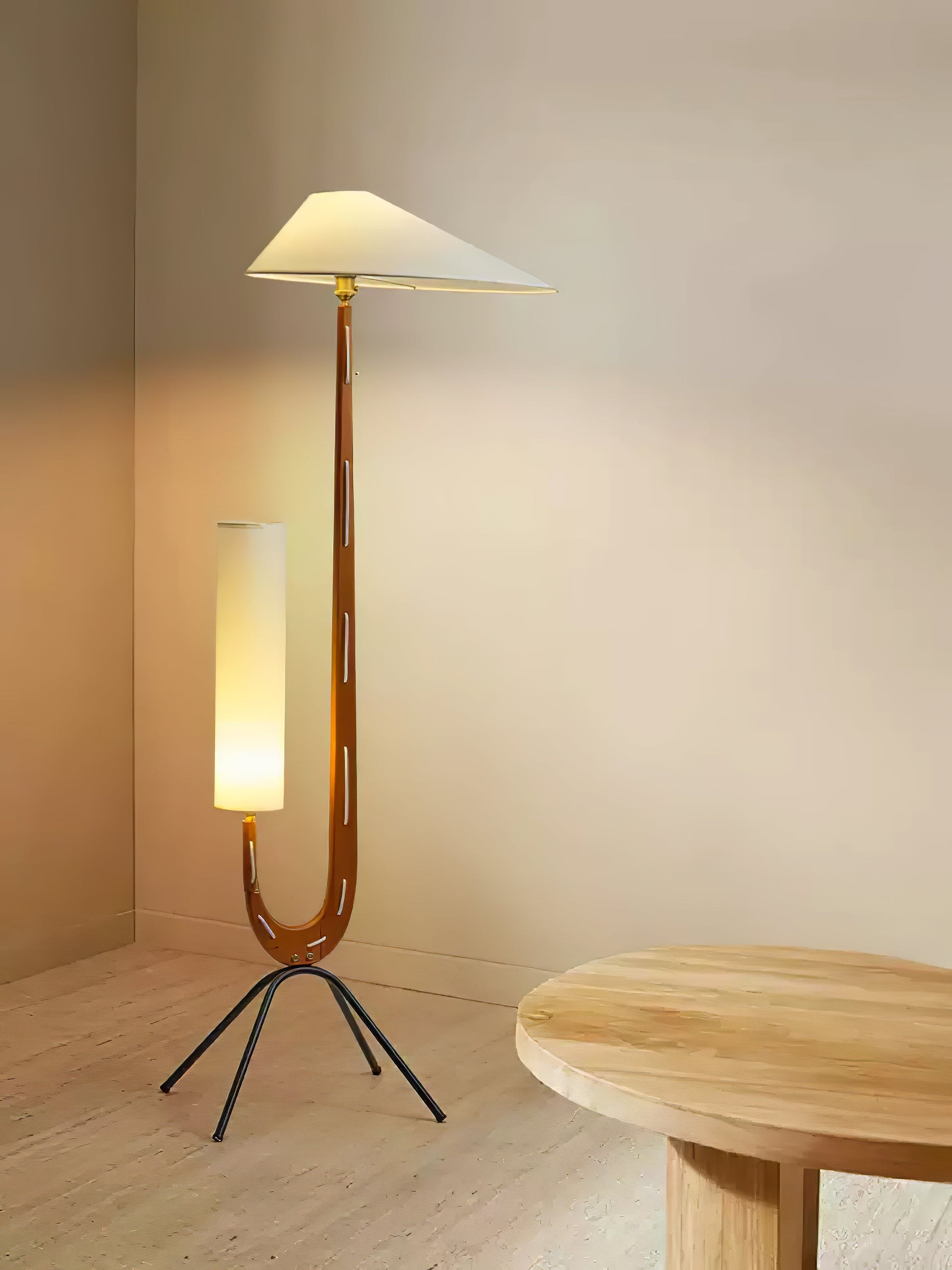 Novael Fabric Scandinavian Floor Lamp-Neutral Decor