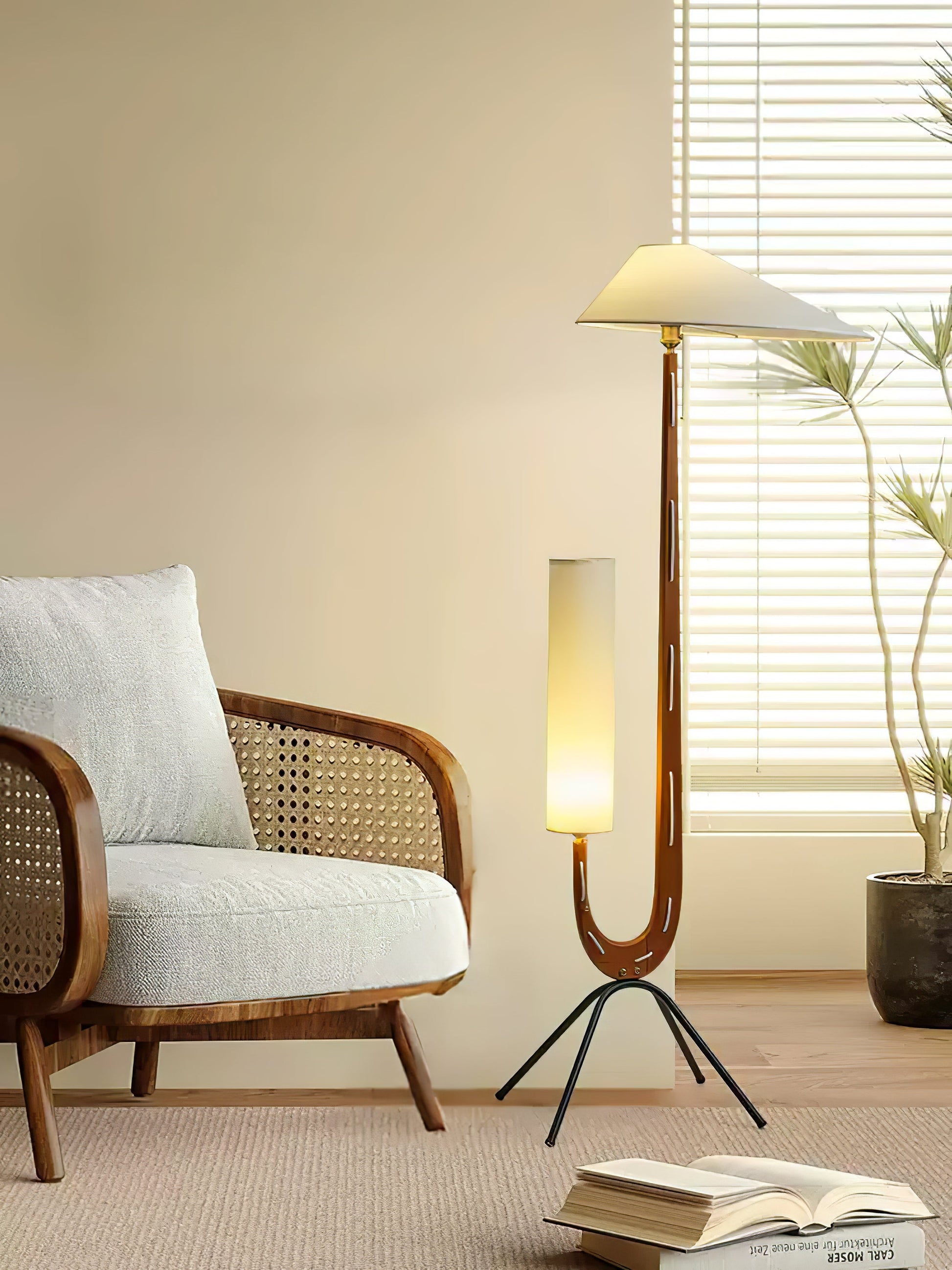 Novael Fabric Scandinavian Floor Lamp-Neutral Decor