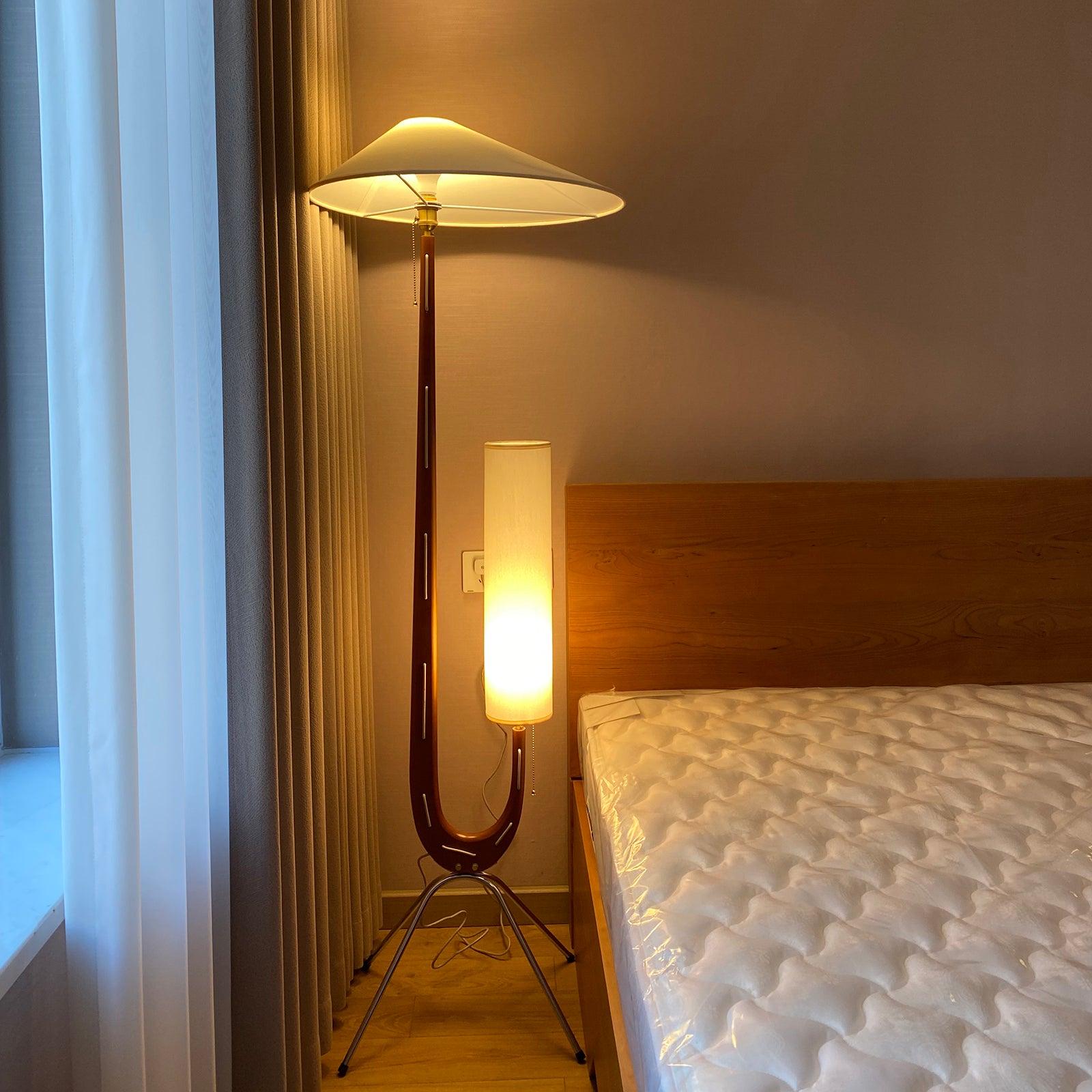 Novael Fabric Scandinavian Floor Lamp-Neutral Decor