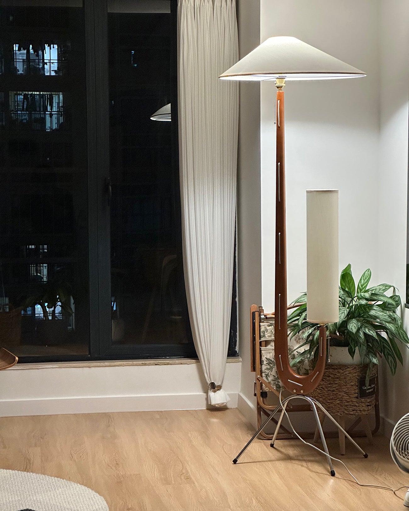 Novael Fabric Scandinavian Floor Lamp-Neutral Decor