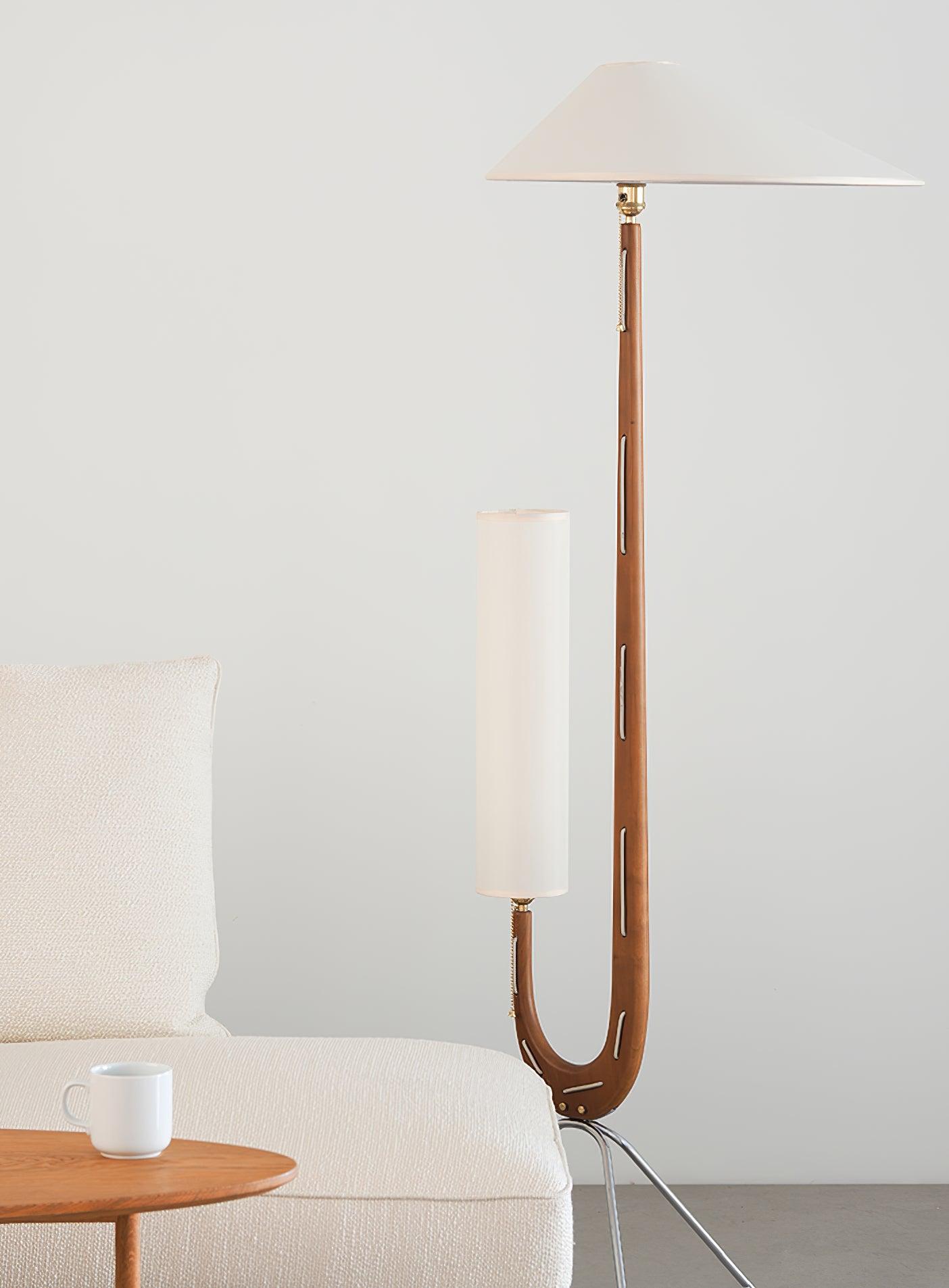 Novael Fabric Scandinavian Floor Lamp-Neutral Decor