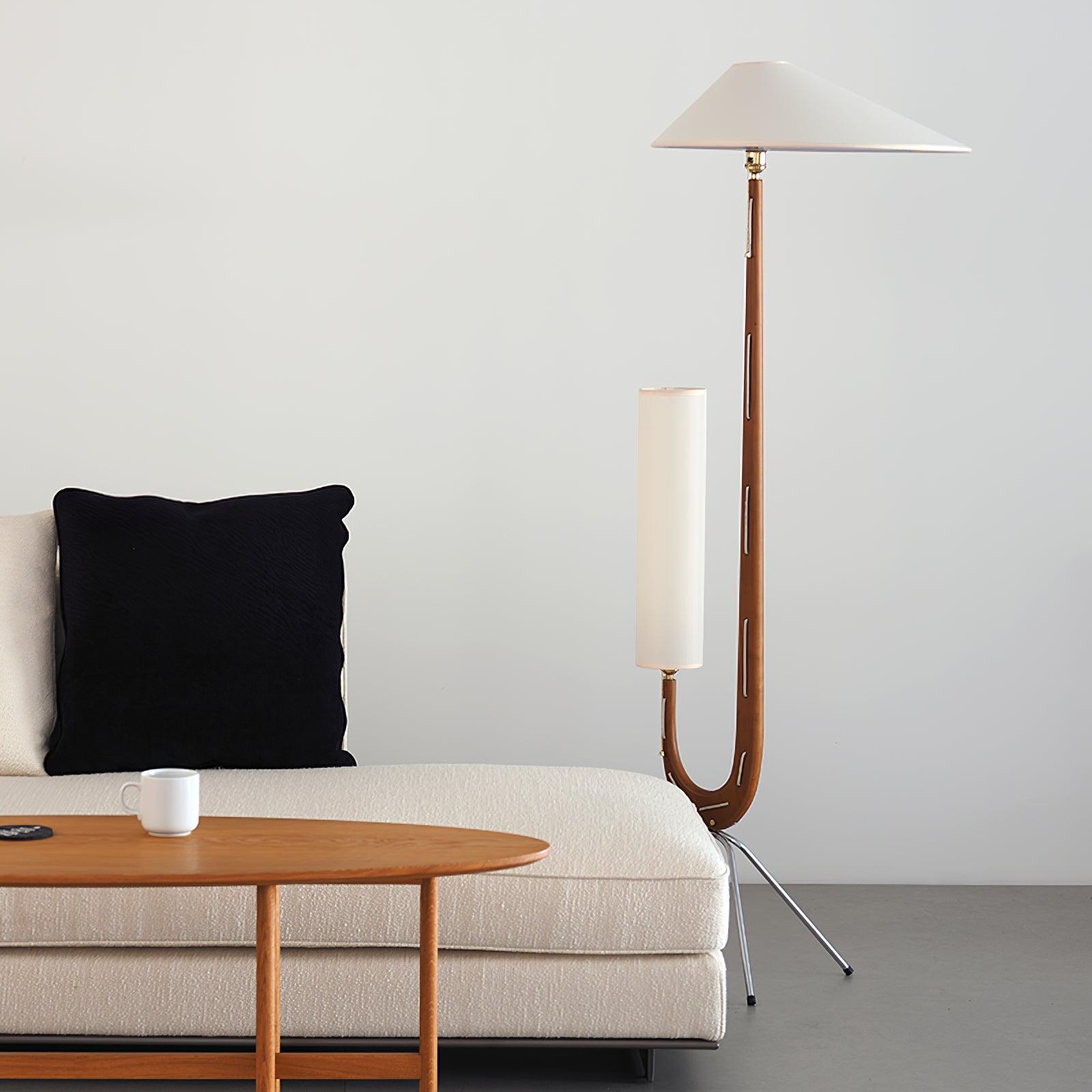 Novael Fabric Scandinavian Floor Lamp-Neutral Decor