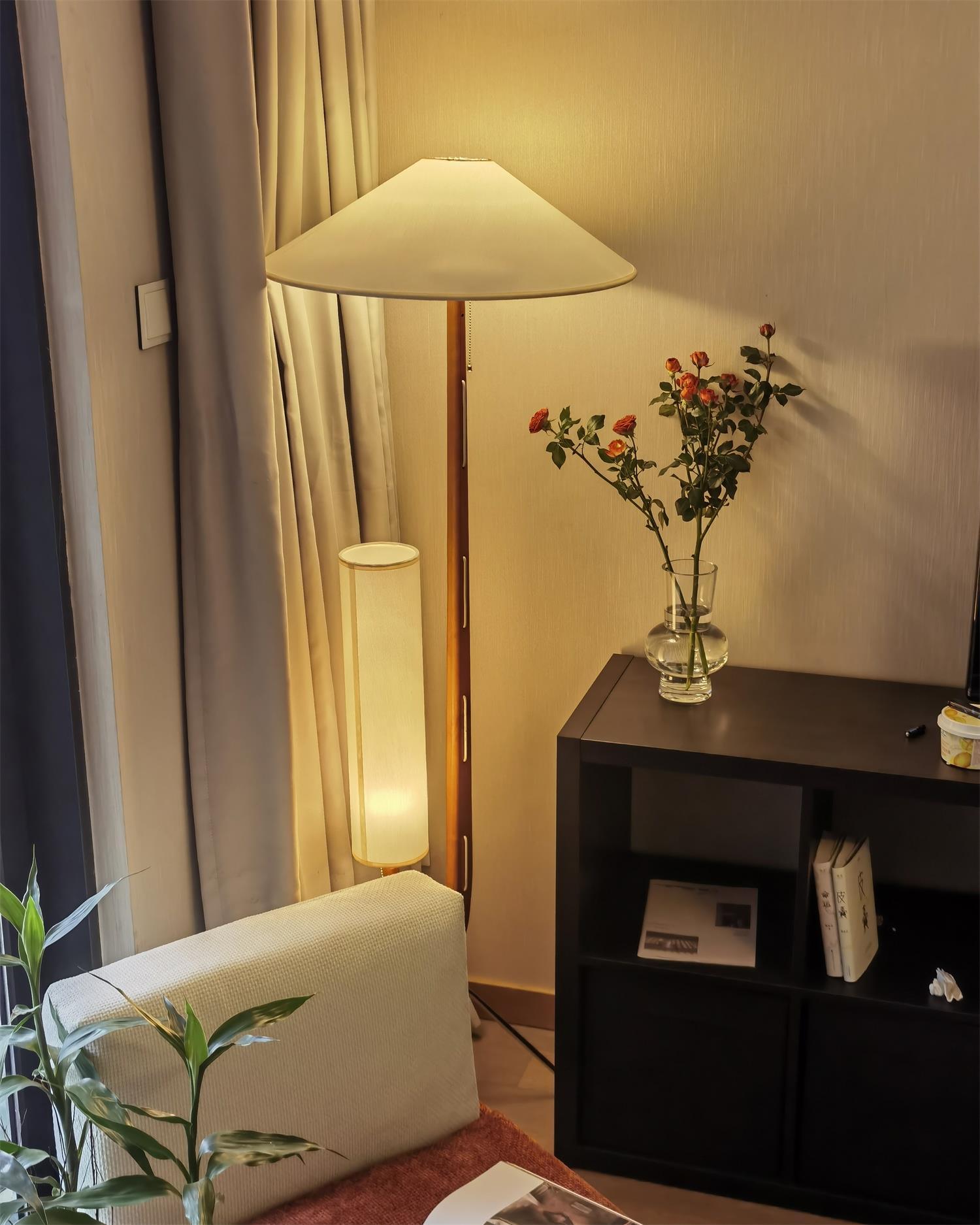 Novael Fabric Scandinavian Floor Lamp-Neutral Decor