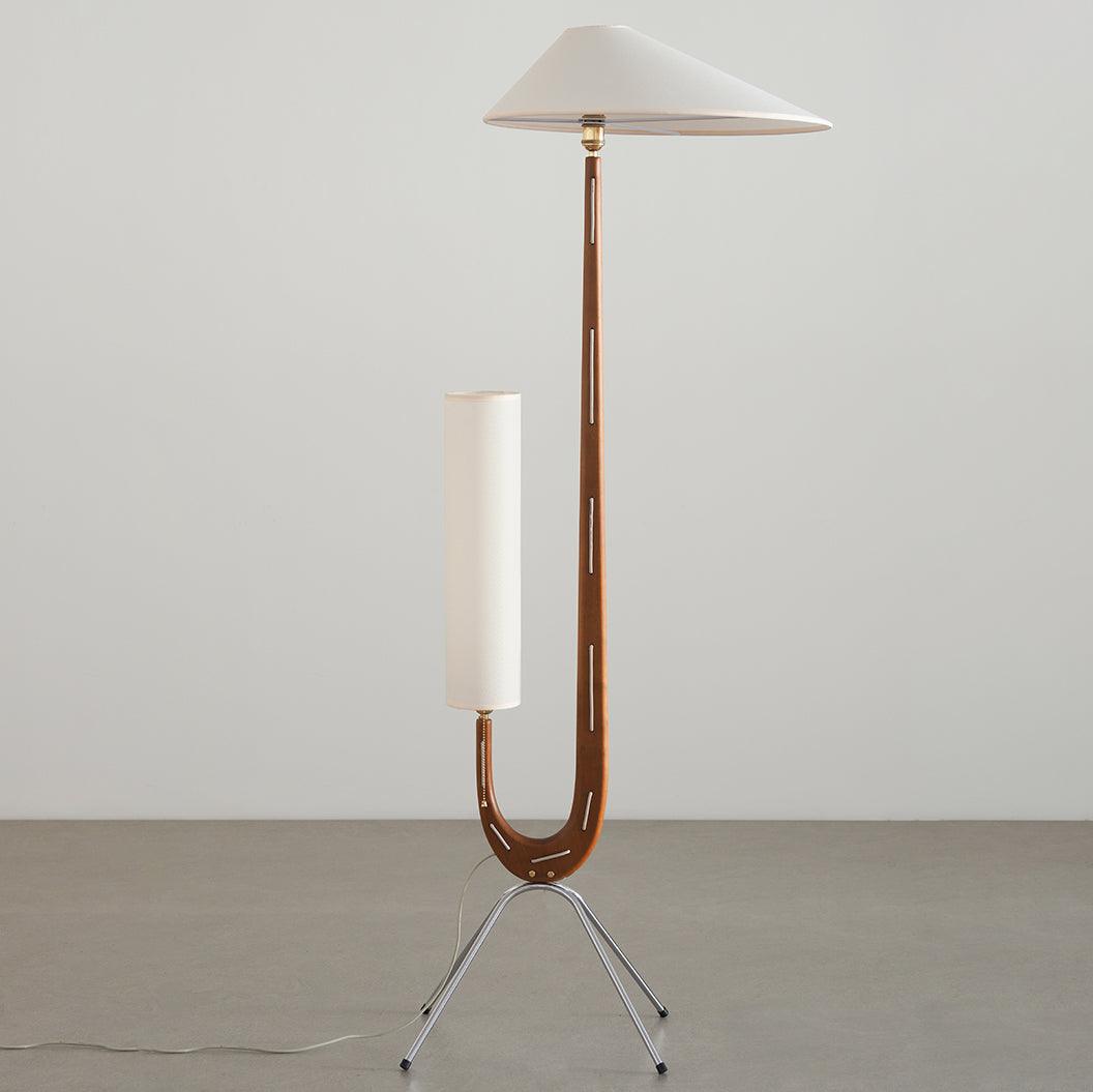 Novael Fabric Scandinavian Floor Lamp-Neutral Decor