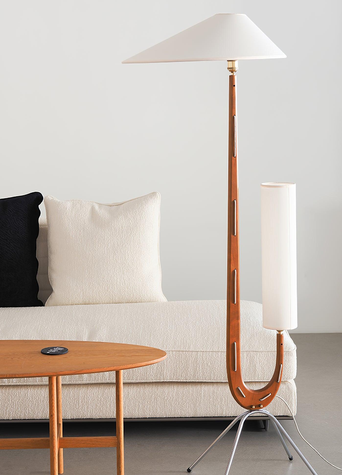Novael Fabric Scandinavian Floor Lamp-Neutral Decor