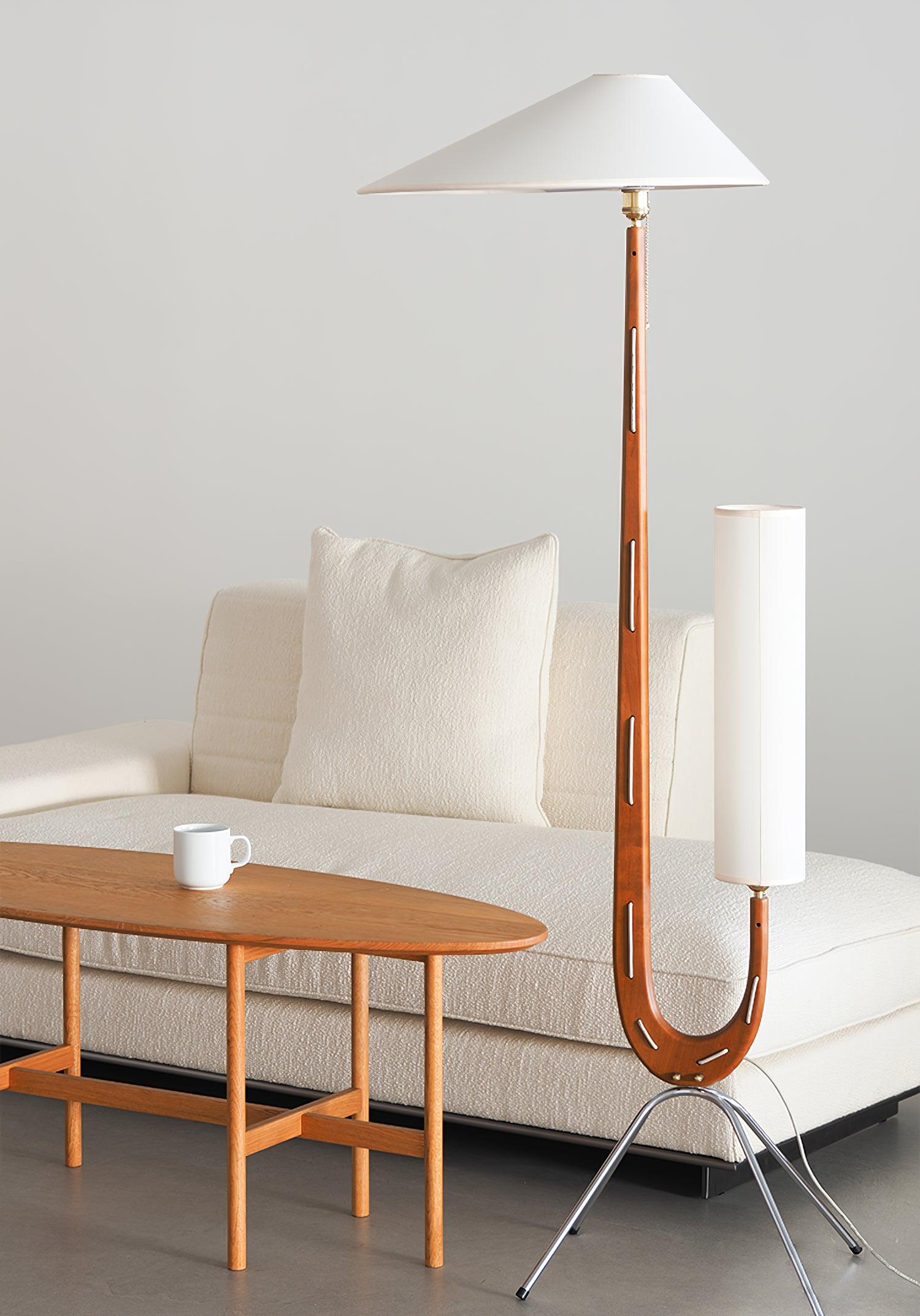 Novael Fabric Scandinavian Floor Lamp-Neutral Decor