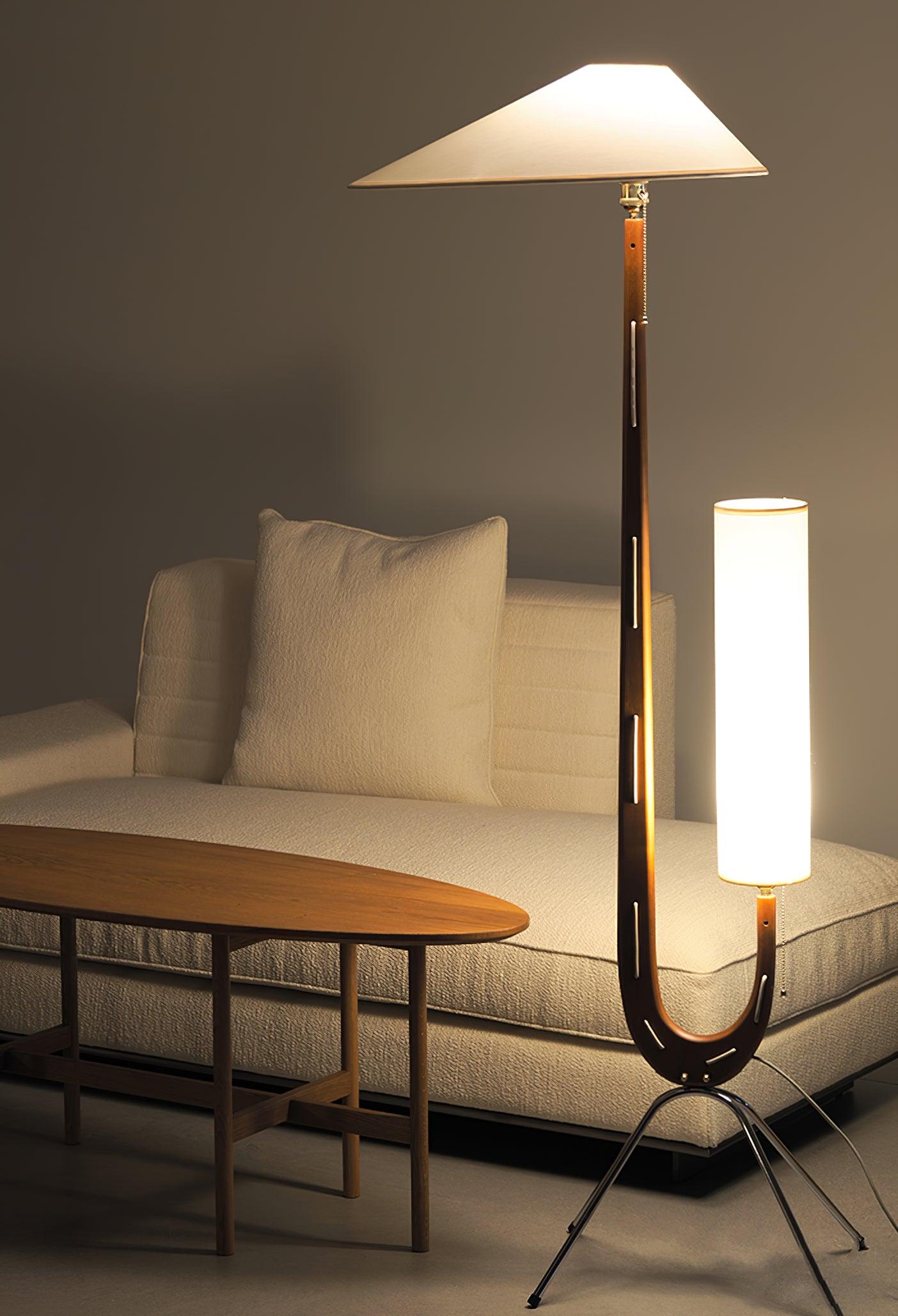 Novael Fabric Scandinavian Floor Lamp-Neutral Decor