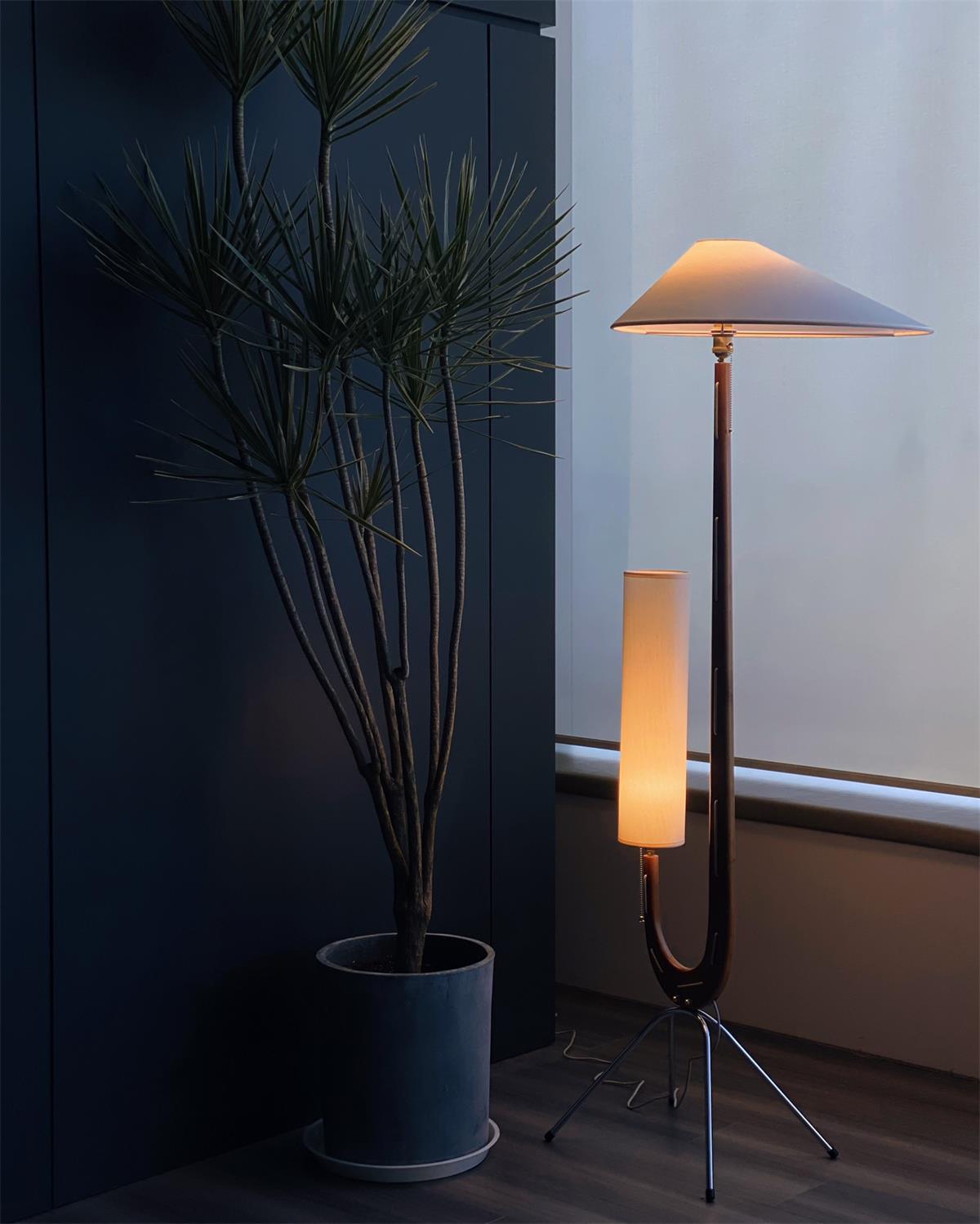 Novael Fabric Scandinavian Floor Lamp-Neutral Decor
