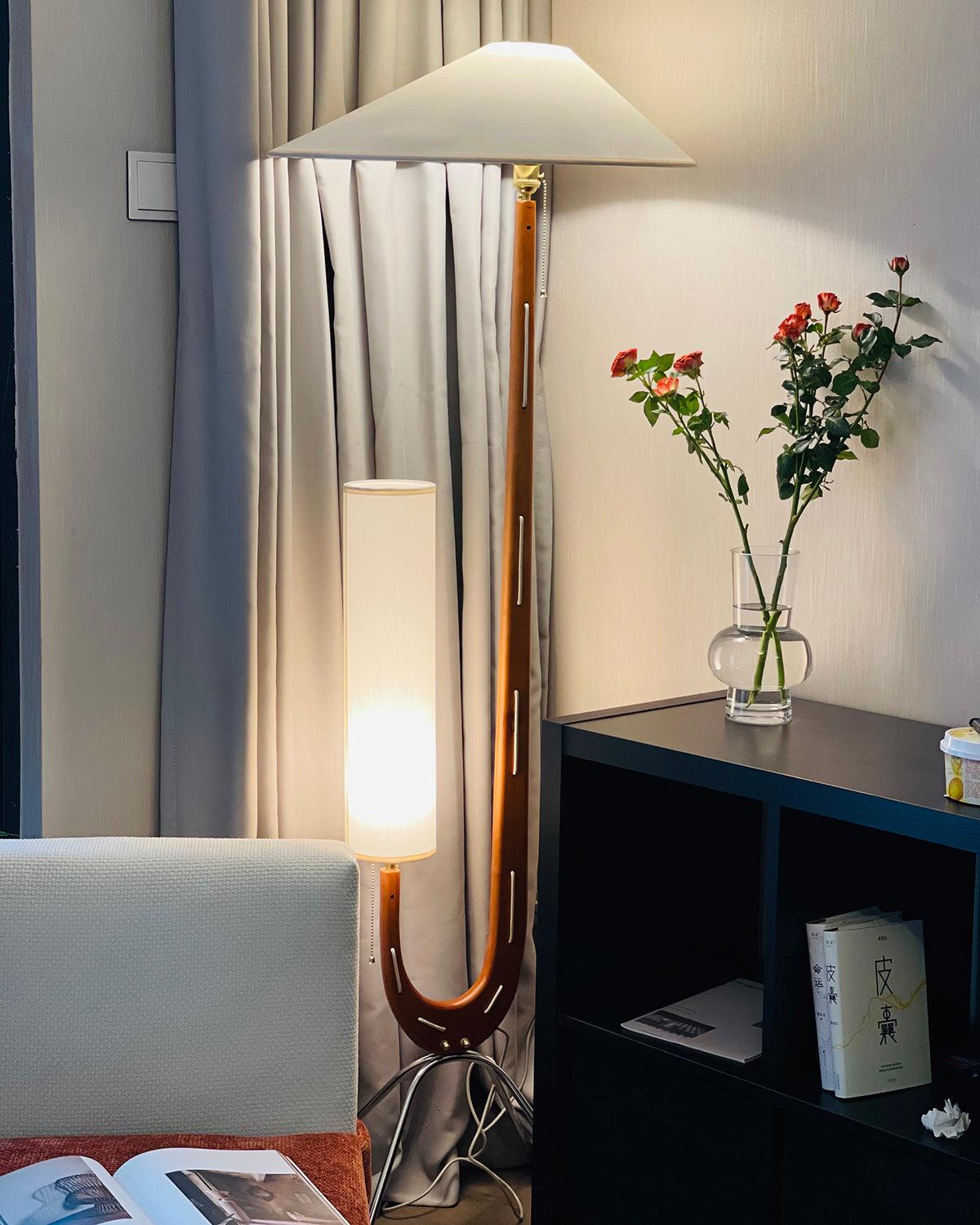 Novael Fabric Scandinavian Floor Lamp-Neutral Decor