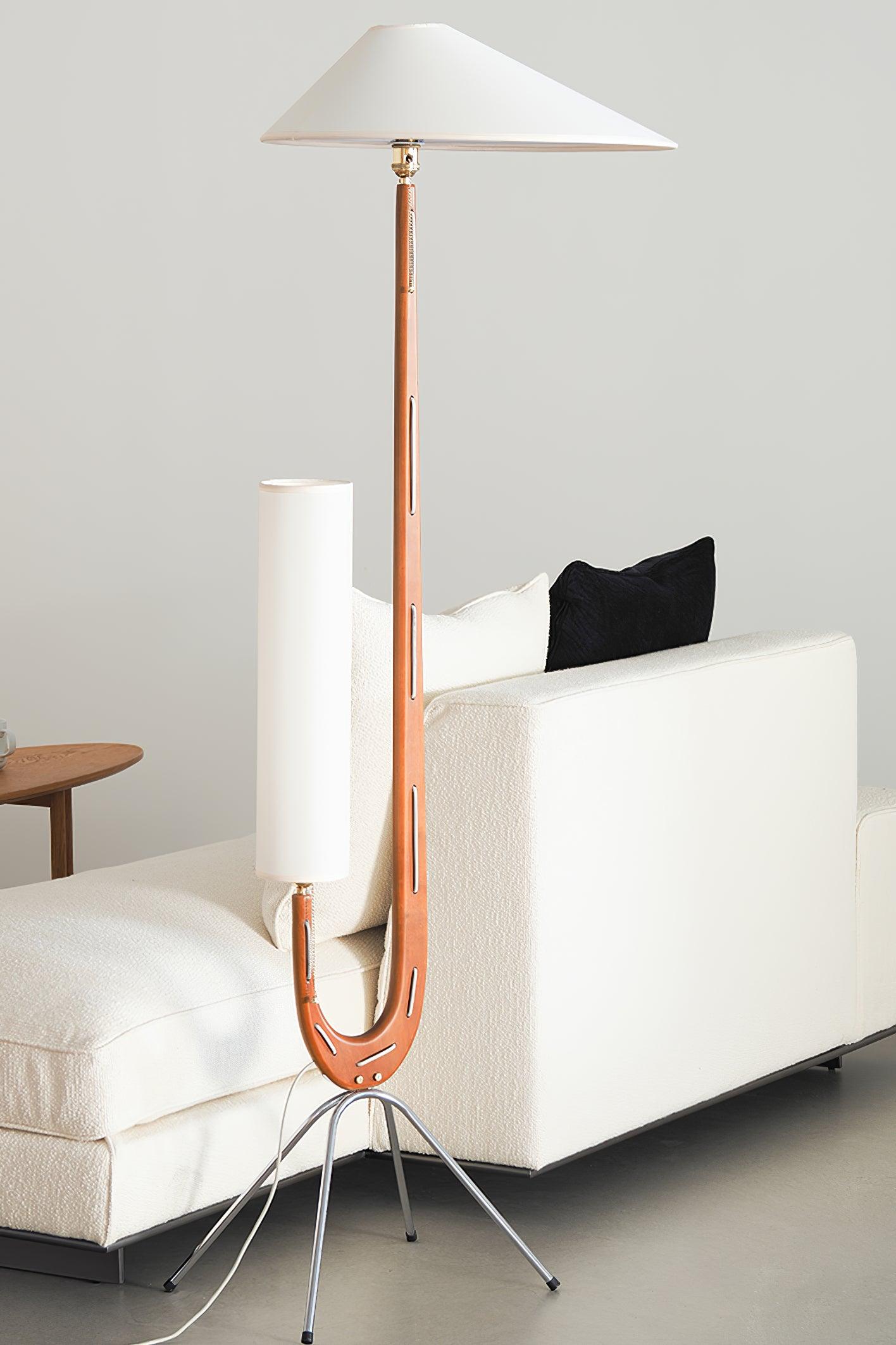 Novael Fabric Scandinavian Floor Lamp-Neutral Decor