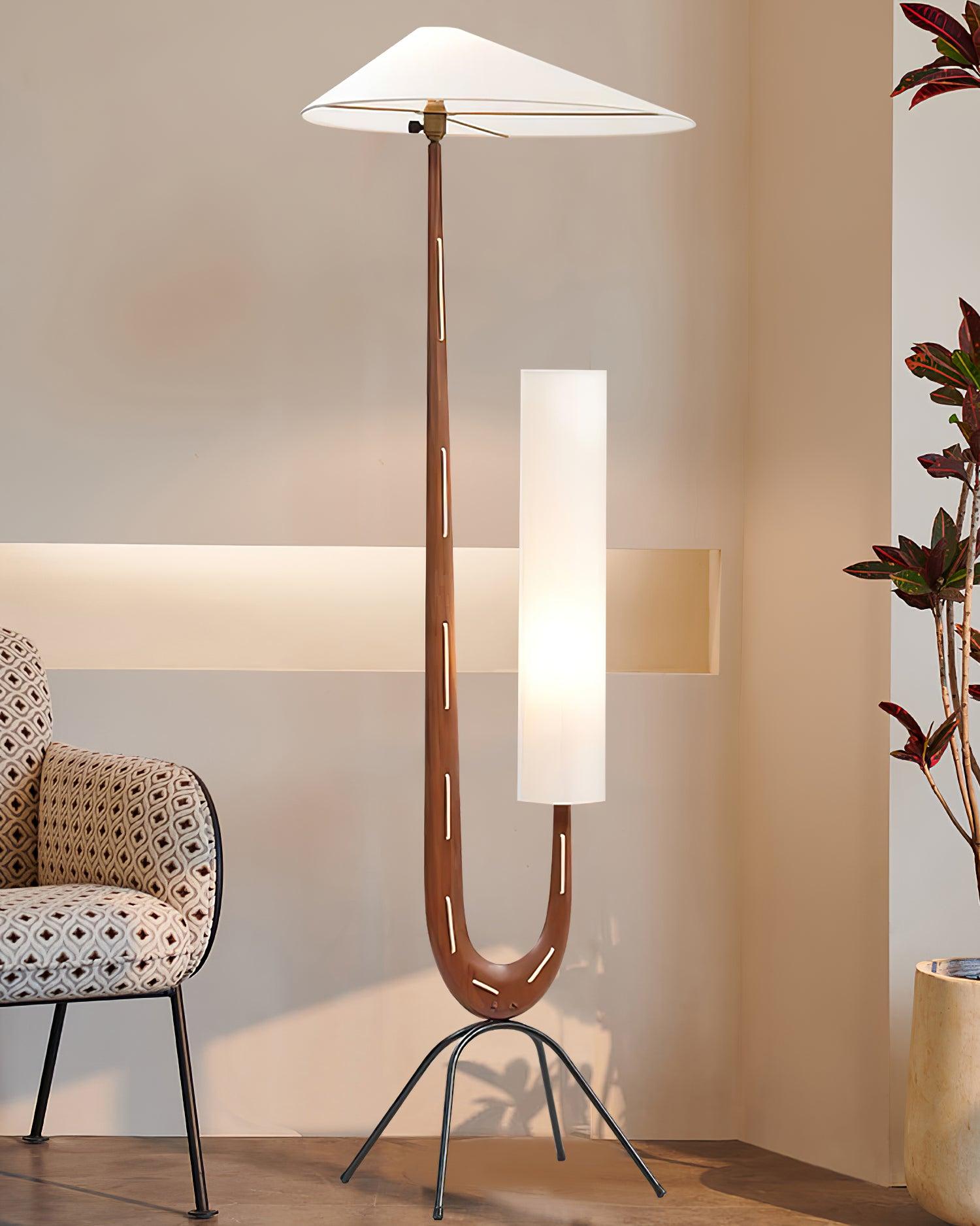 Novael Fabric Scandinavian Floor Lamp-Neutral Decor