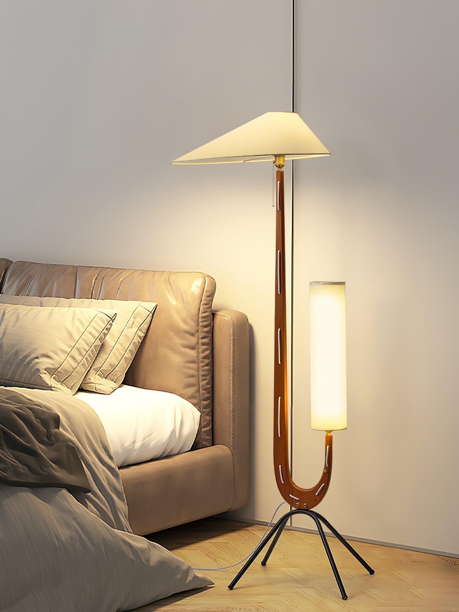 Novael Fabric Scandinavian Floor Lamp-Neutral Decor
