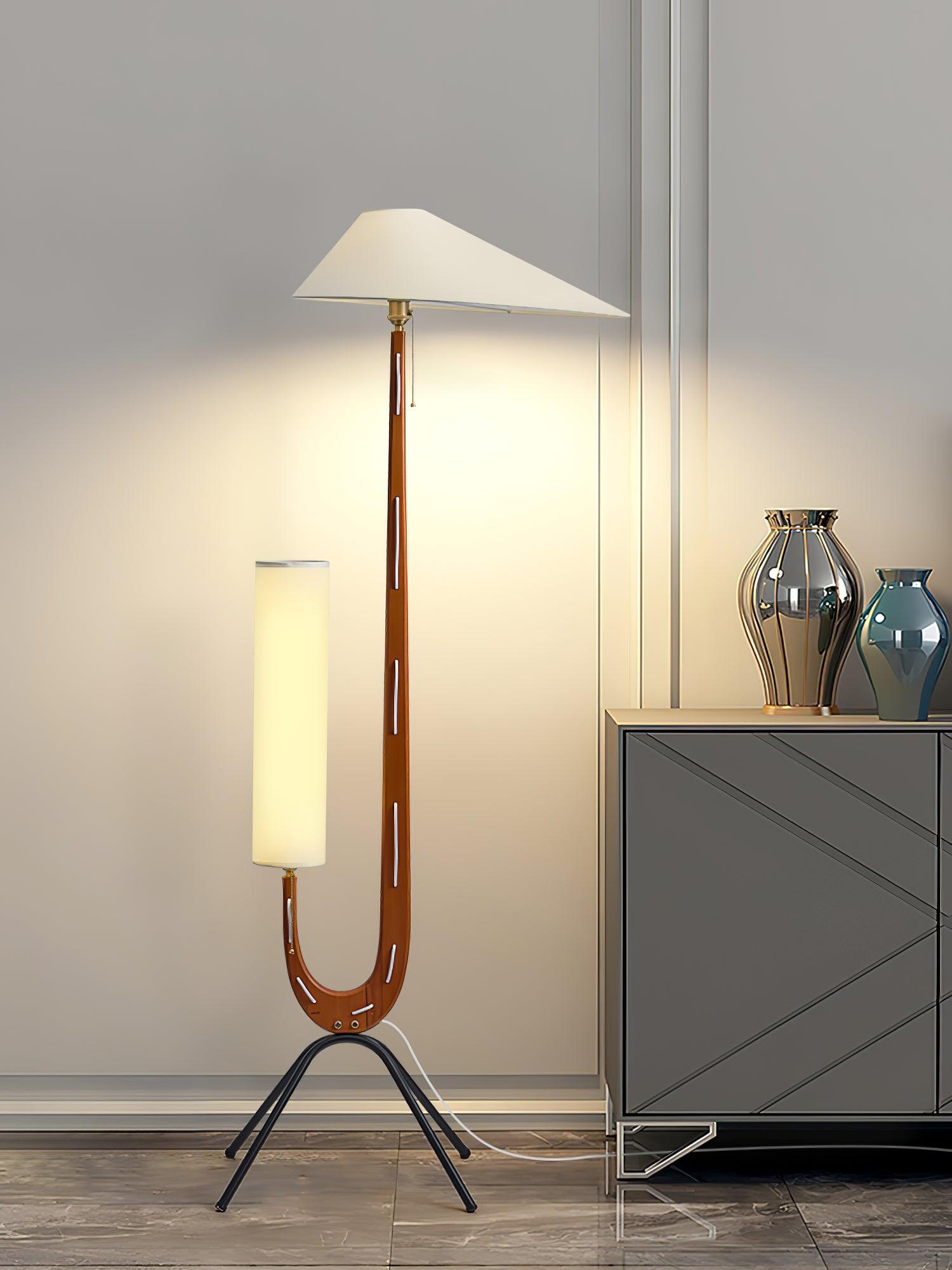 Novael Fabric Scandinavian Floor Lamp-Neutral Decor