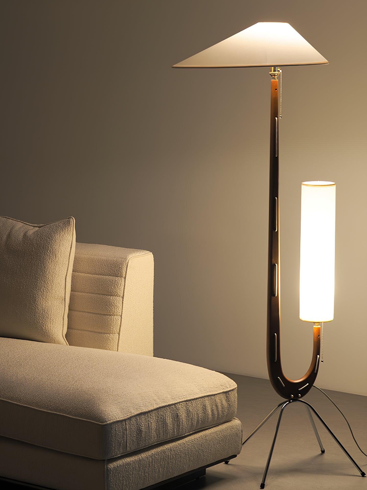 Novael Fabric Scandinavian Floor Lamp-Neutral Decor