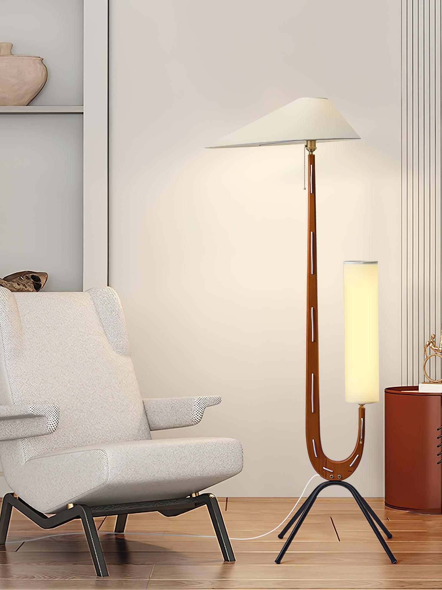 Novael Fabric Scandinavian Floor Lamp-Neutral Decor