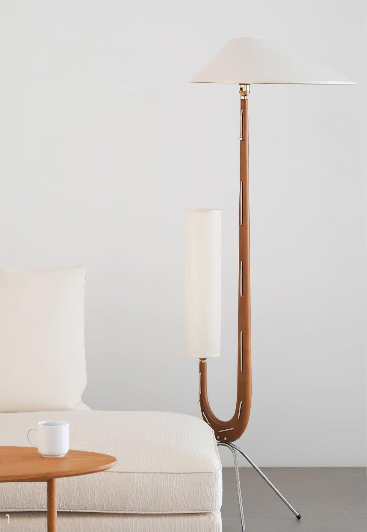 Novael Fabric Scandinavian Floor Lamp-Neutral Decor