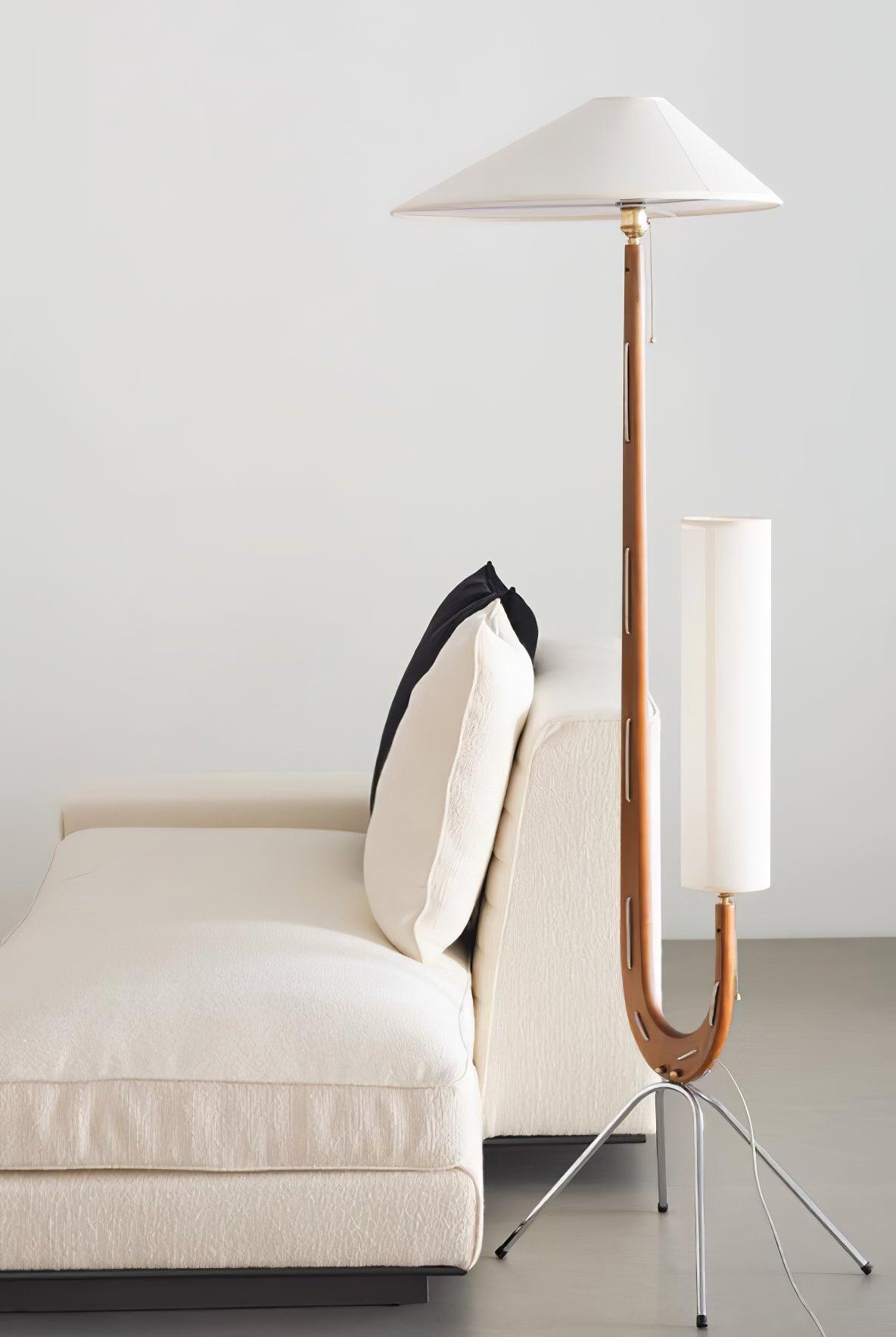 Novael Fabric Scandinavian Floor Lamp-Neutral Decor