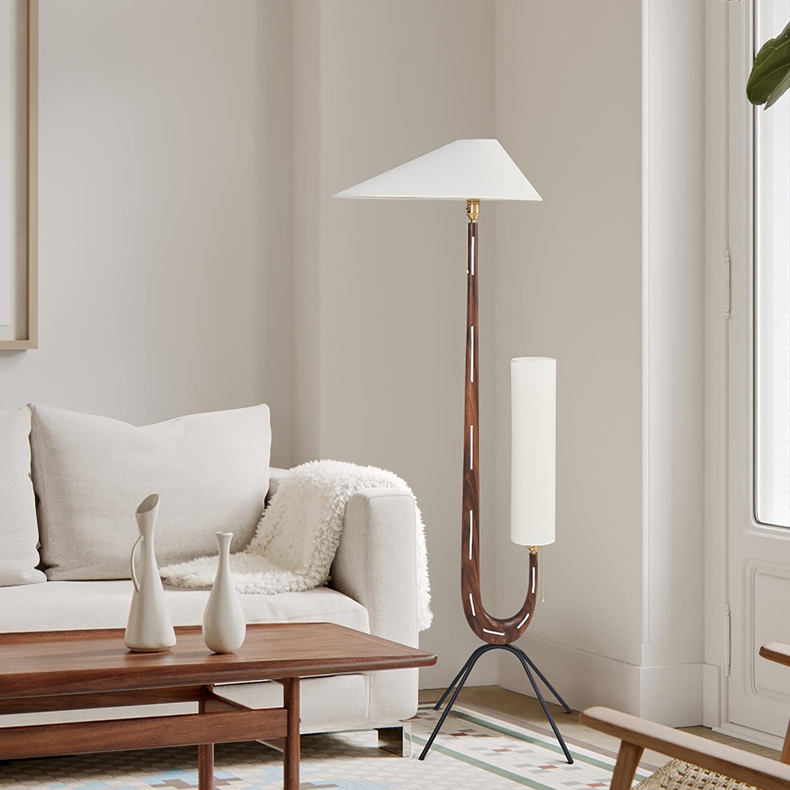 Novael Fabric Scandinavian Floor Lamp-Neutral Decor
