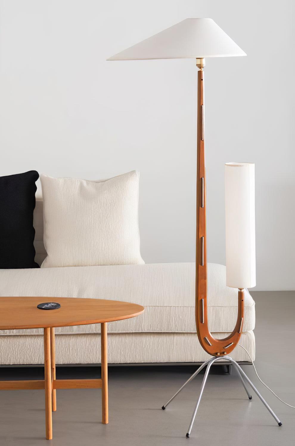 Novael Fabric Scandinavian Floor Lamp-Neutral Decor