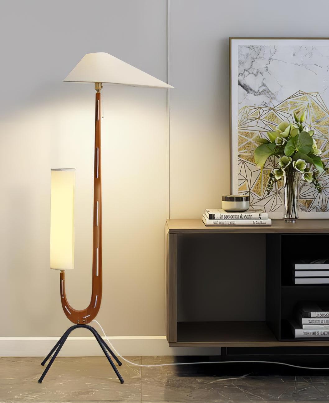 Novael Fabric Scandinavian Floor Lamp-Neutral Decor