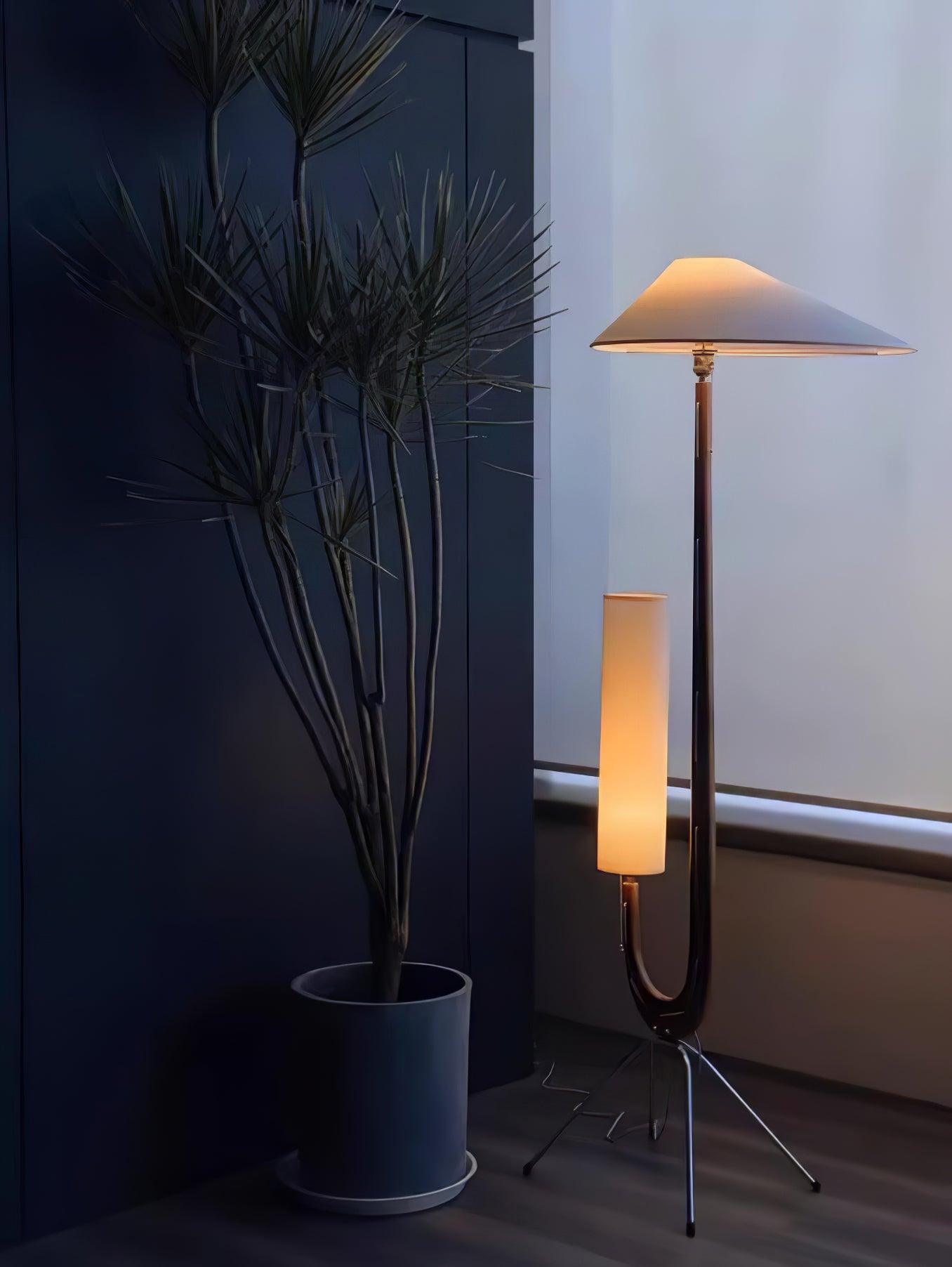 Novael Fabric Scandinavian Floor Lamp-Neutral Decor