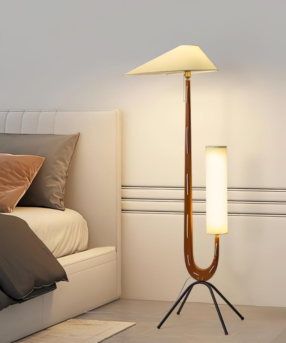 Novael Fabric Scandinavian Floor Lamp-Neutral Decor