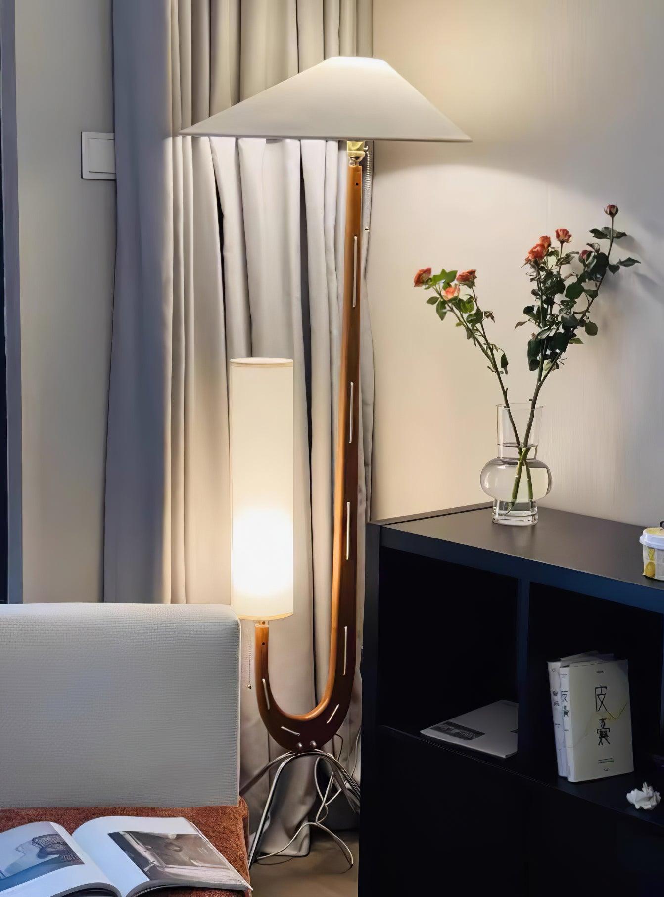Novael Fabric Scandinavian Floor Lamp-Neutral Decor