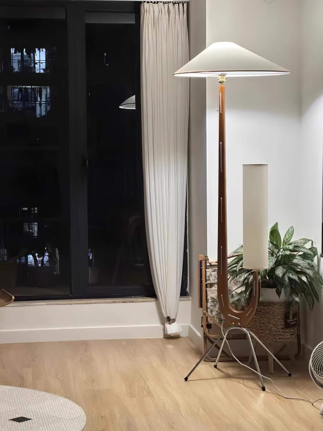 Novael Fabric Scandinavian Floor Lamp-Neutral Decor