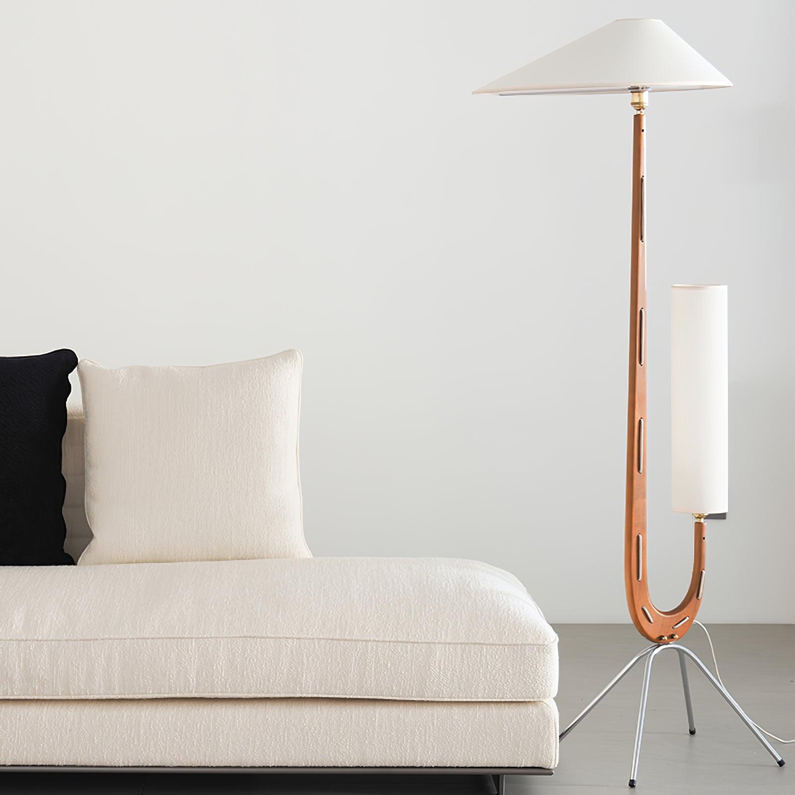 Novael Fabric Scandinavian Floor Lamp-Neutral Decor
