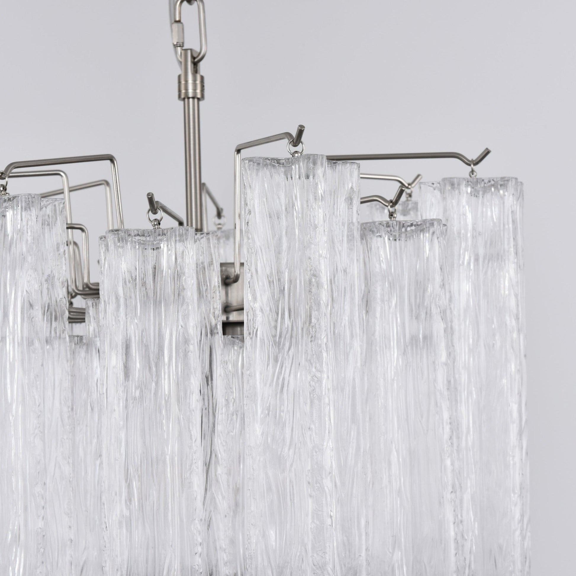Aurora Chandelier Clear Murano Glass Tube Tiered Modern-Neutral Decor